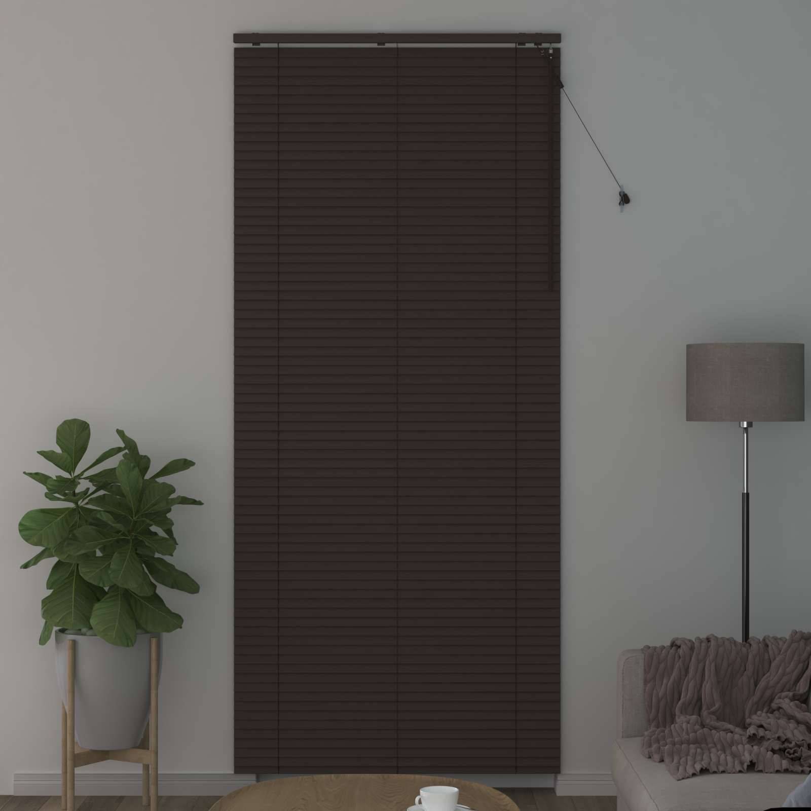 vidaXL Jalousie Dunkelbraun 110 x 250 cm 35 mm Massives Paulownia-Holz