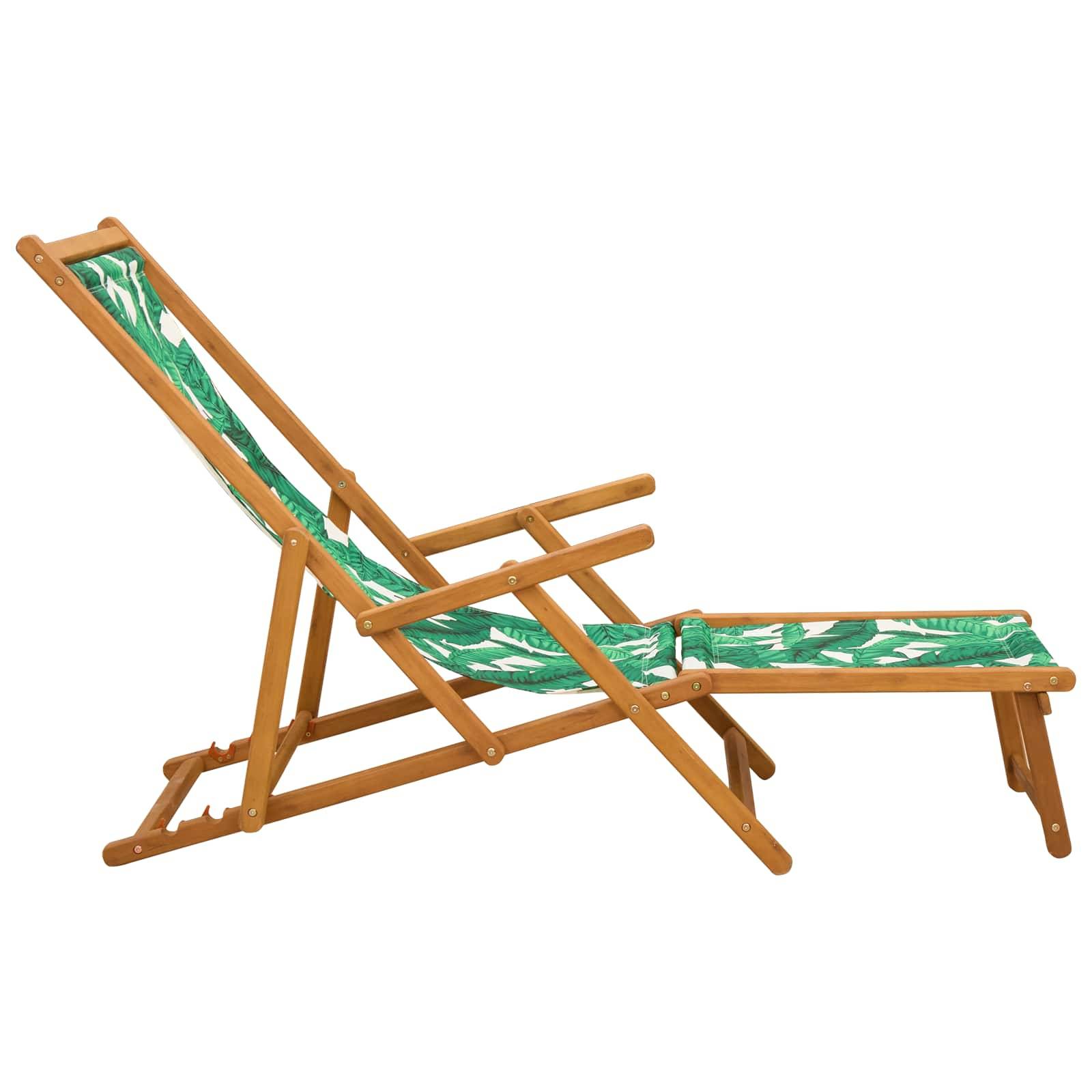 vidaXL Klappbare Sonnenliege 3 Position Massives Eukalyptus Holz