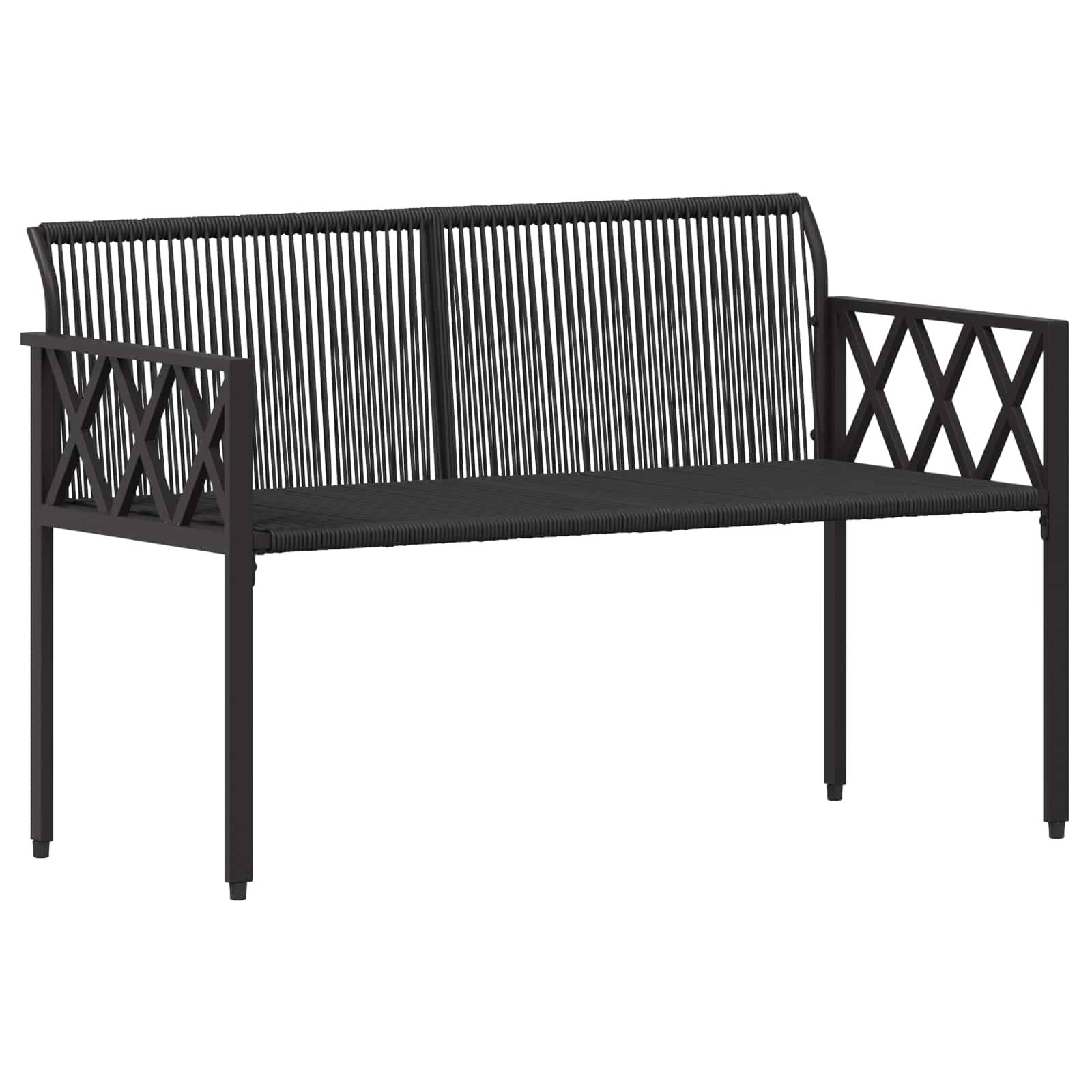 vidaXL Bänke für Outdoor 2 -Seater 116 x 56 x 75 cm Poly-Rattan