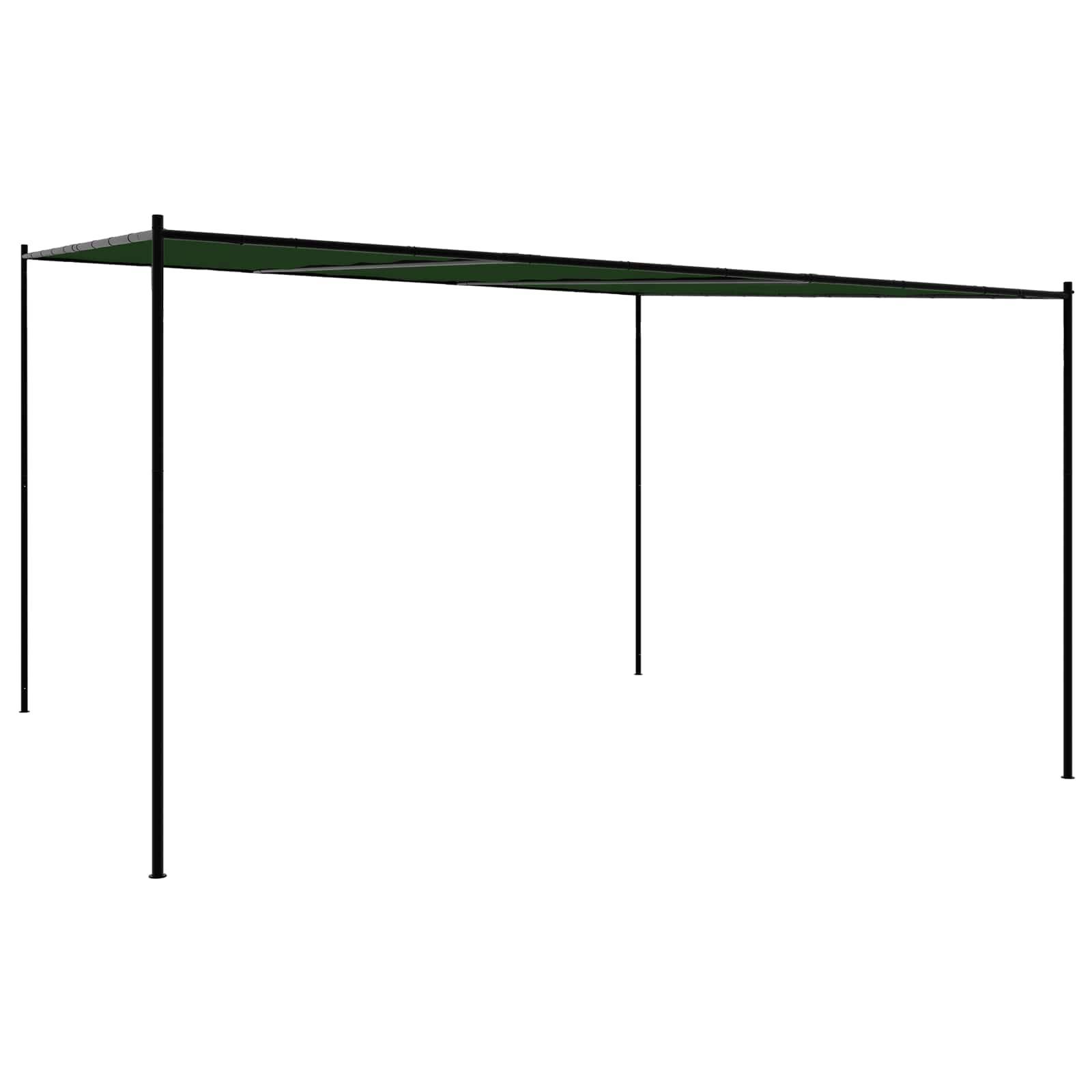vidaXL Pavillon 4 x 3,98 x 2,67 m Grün Polyester und Stahl