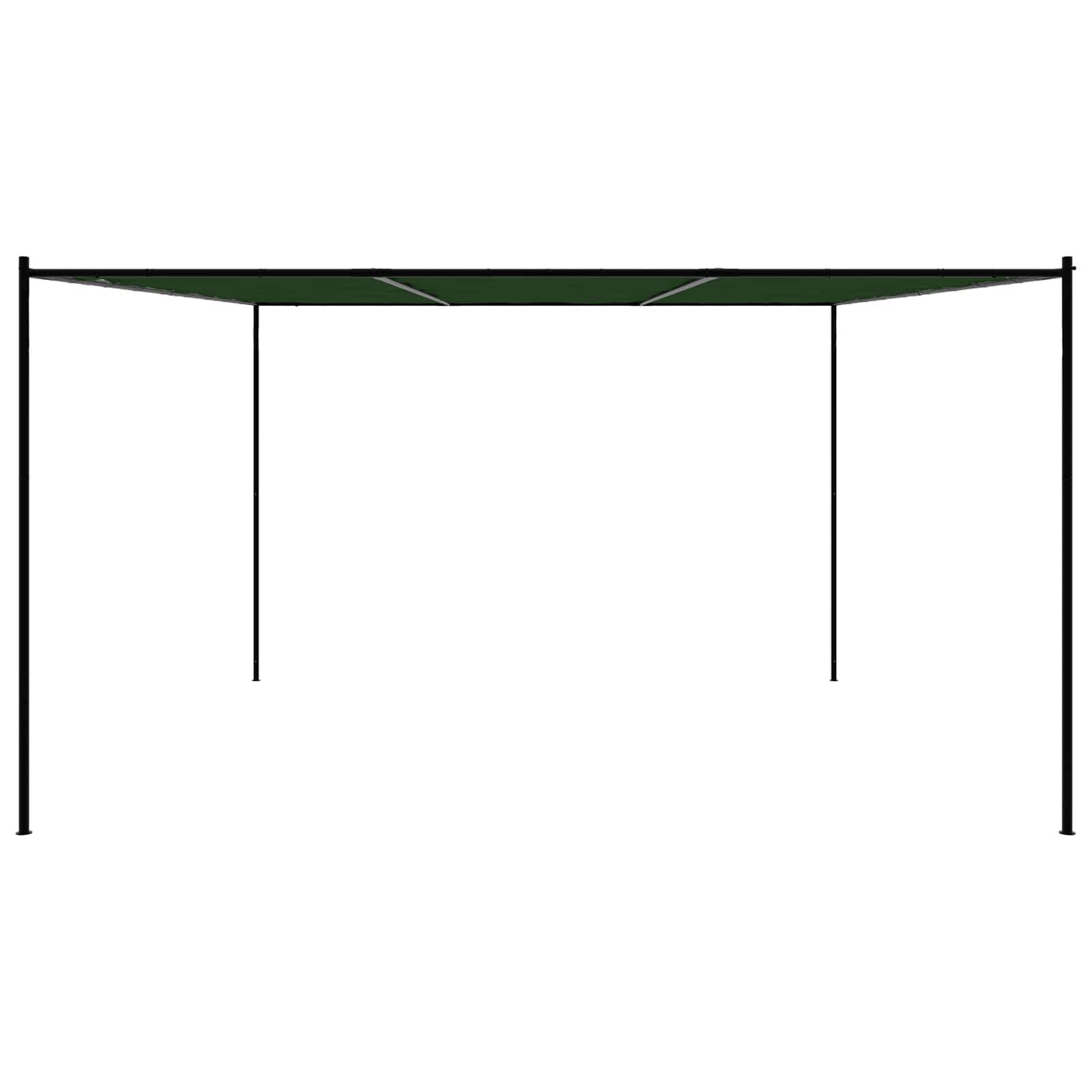 vidaXL Pavillon 4 x 3,98 x 2,67 m Grün Polyester und Stahl