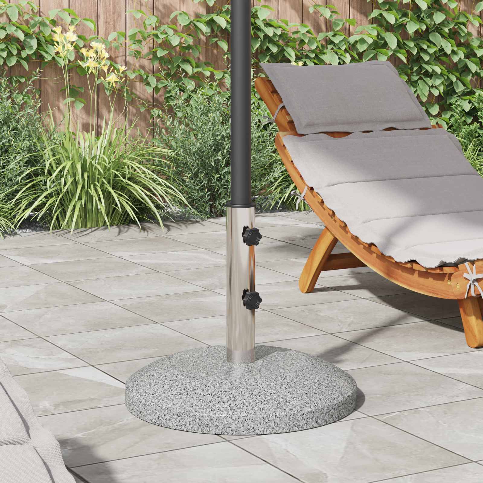 vidaXL Parasolbasis für 40-50 mm Pole 26.45 kg Grau for 40-50 mm Pole