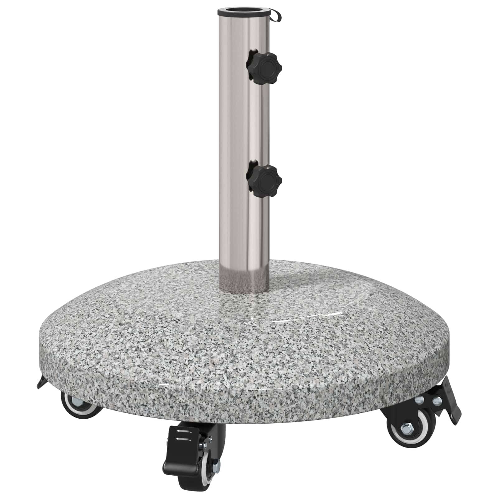 vidaXL Granite Schirmbasis mit Rädern für 4-5 cm Stange 27.2 kg Grau