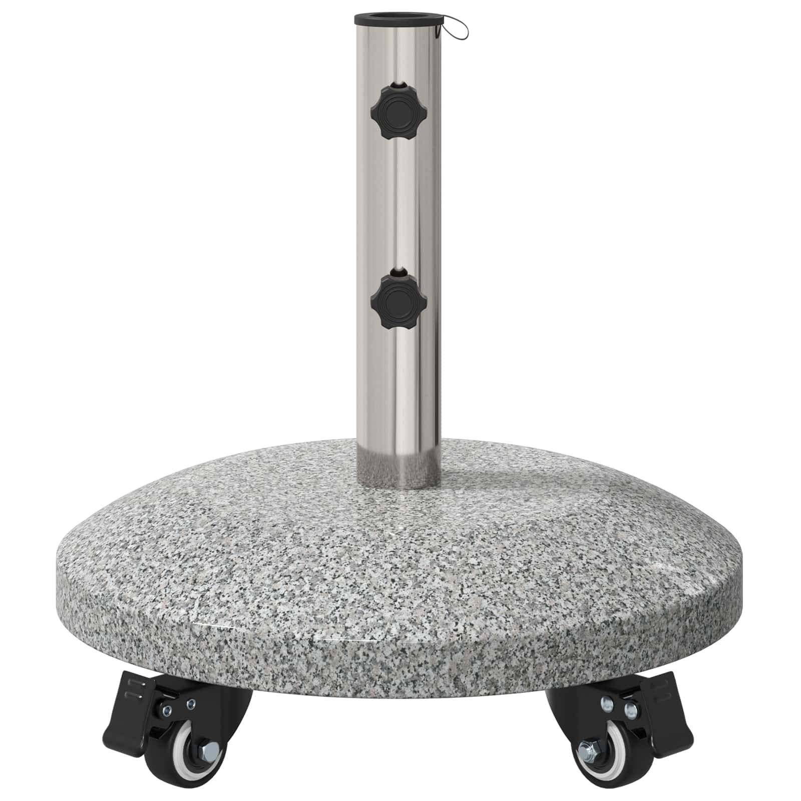 vidaXL Granite Schirmbasis mit Rädern für 4-5 cm Stange 27.2 kg Grau