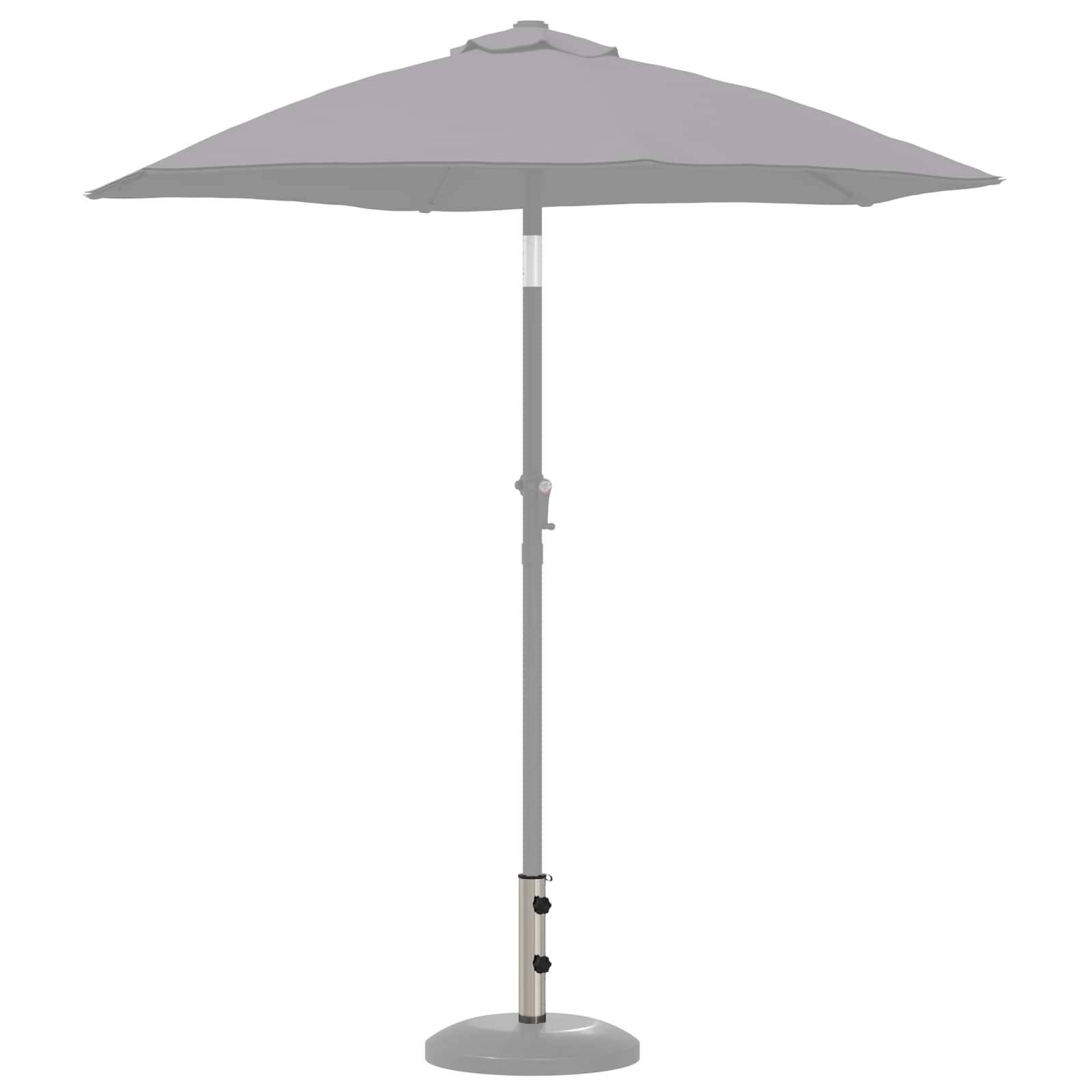vidaXL Parasol Fußrohr 0.63 kg Natürlicher Edelstahl Edelstahl
