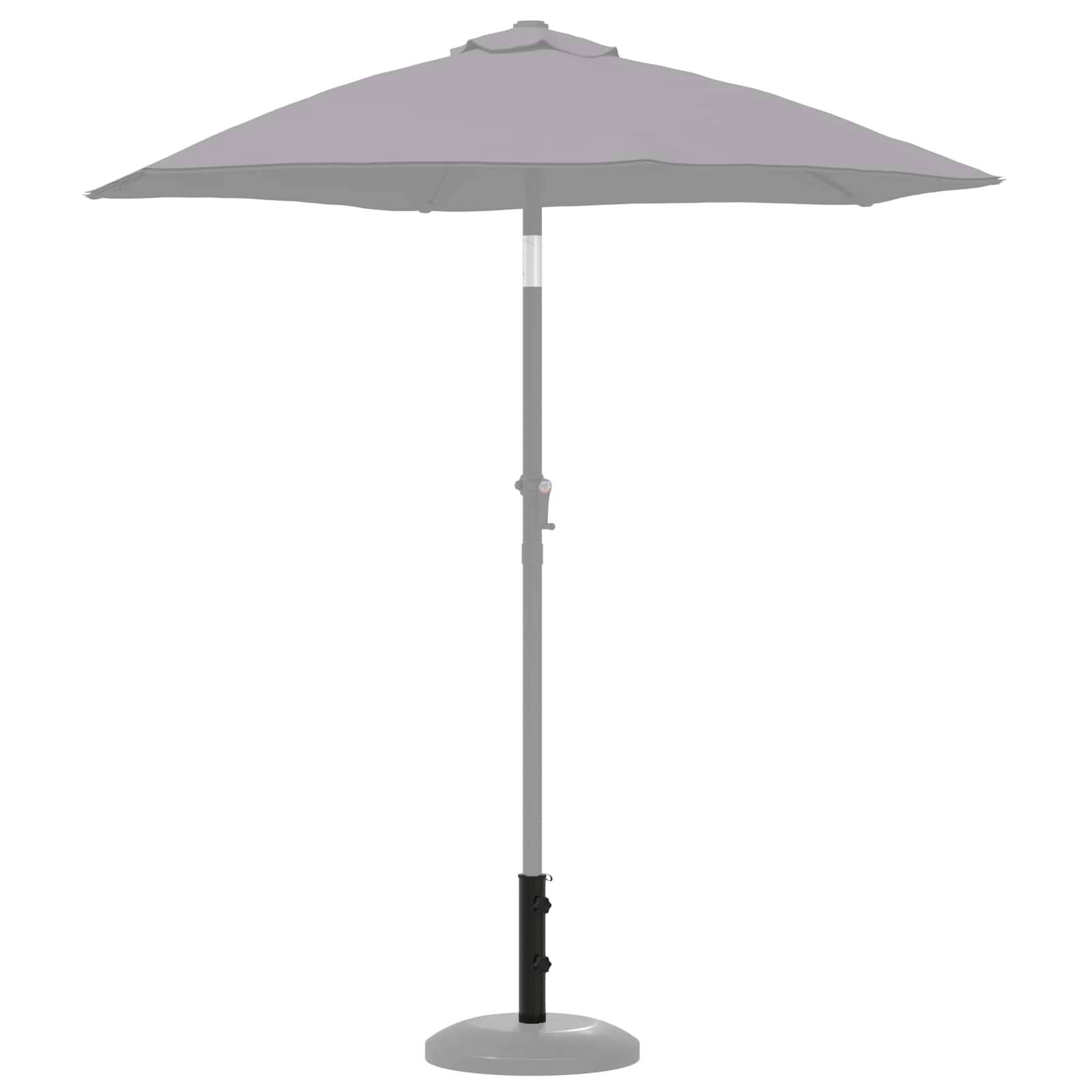 vidaXL Parasol Fußrohr 0.6 kg Schwarz Eisen for 40-50 mm Pole