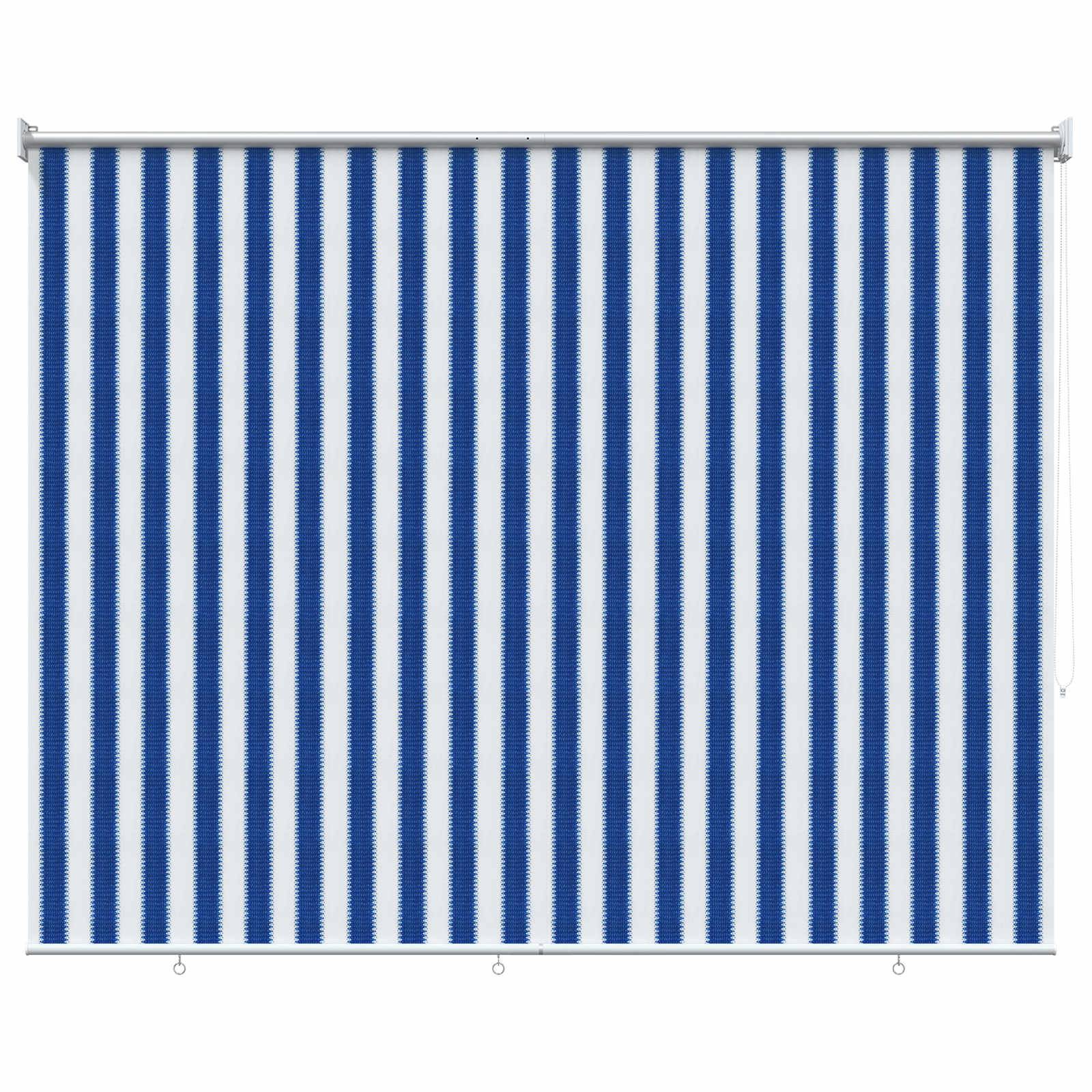 vidaXL Außenrollo 90% UV-Block Blau-weiß gestreift 200 x 230 cm HDPE