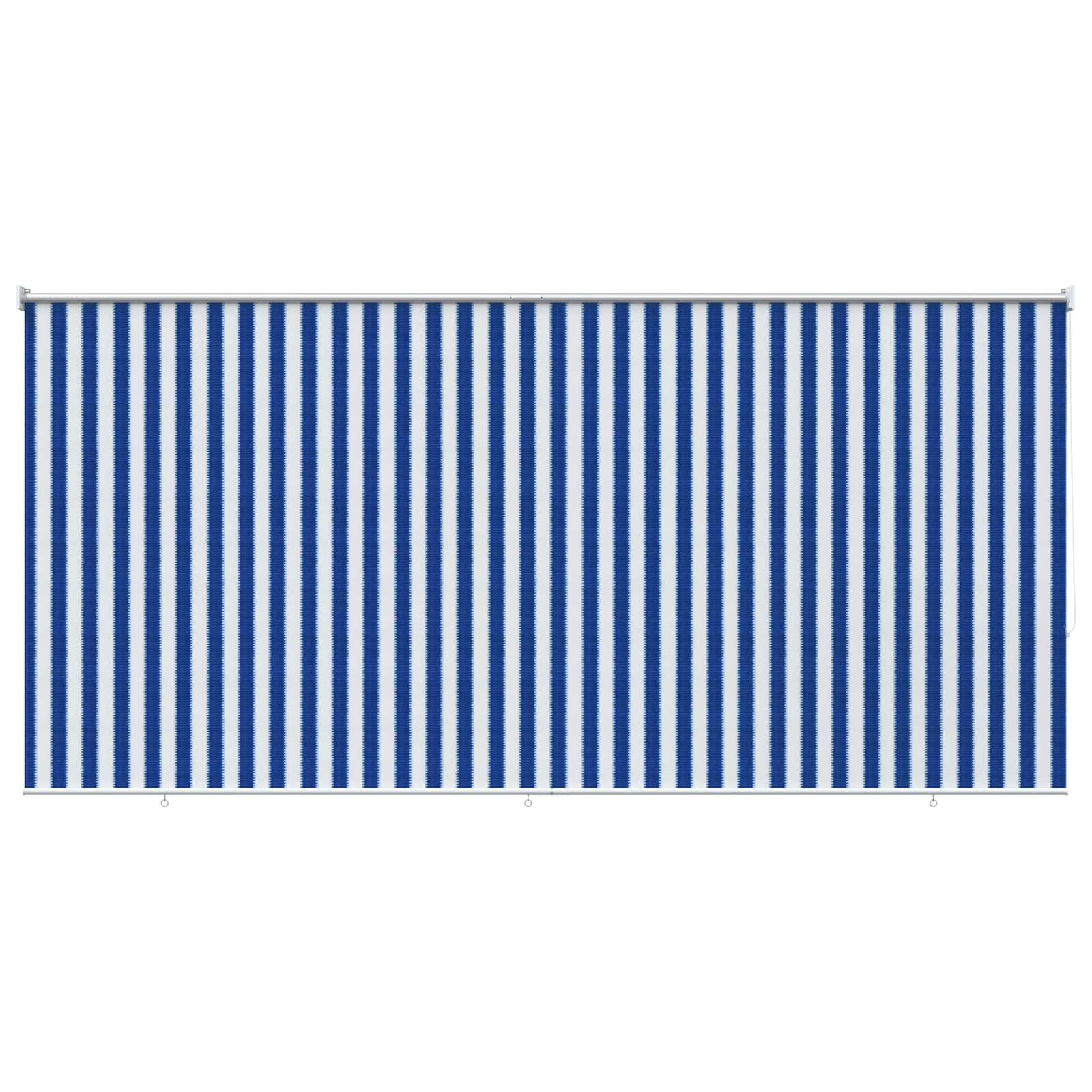 vidaXL Außenrollo 90% UV-Block Blau-weiß gestreift 350 x 230 cm HDPE