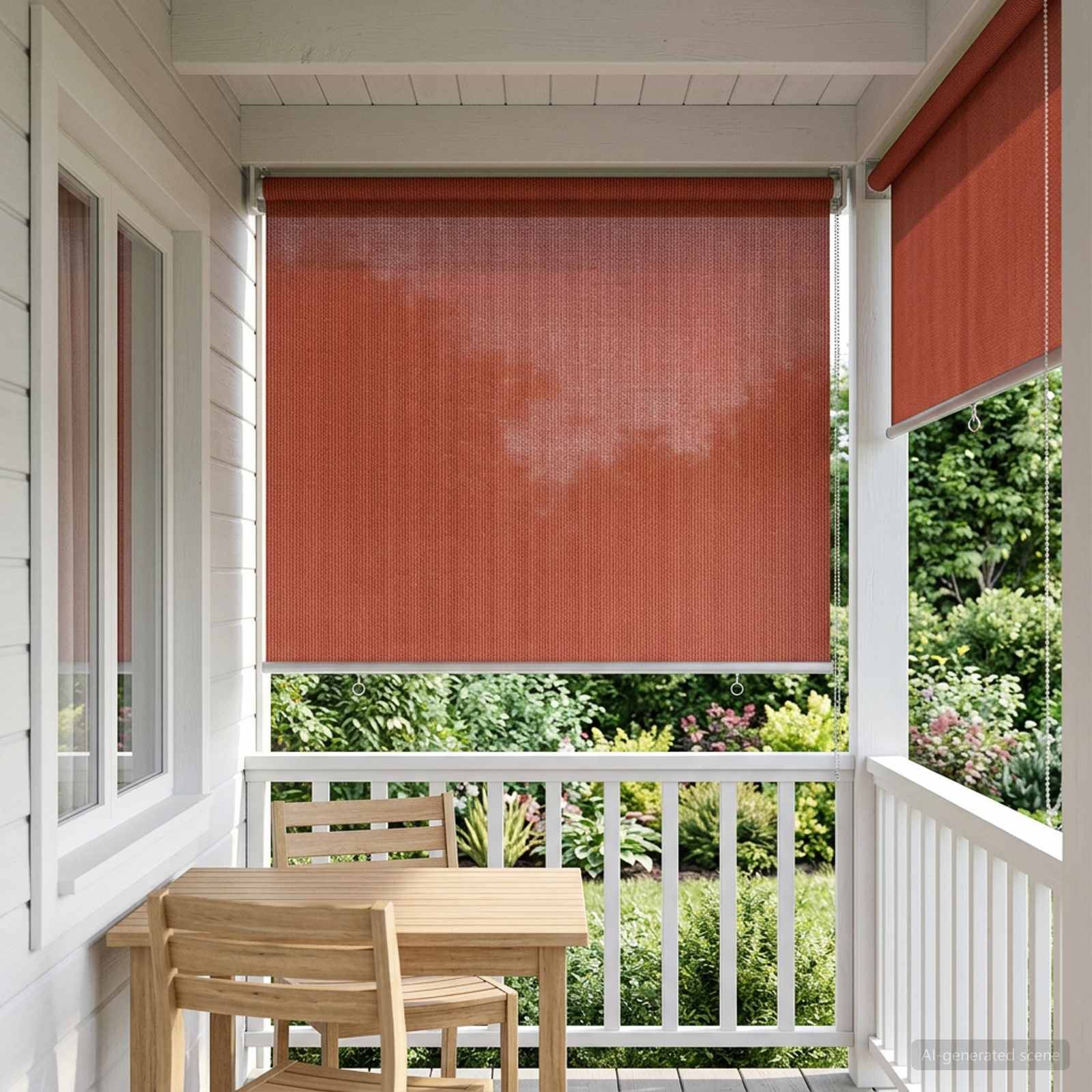 vidaXL Außenrollo 90% UV-Block Terrakotta 120 x 230 cm HDPE