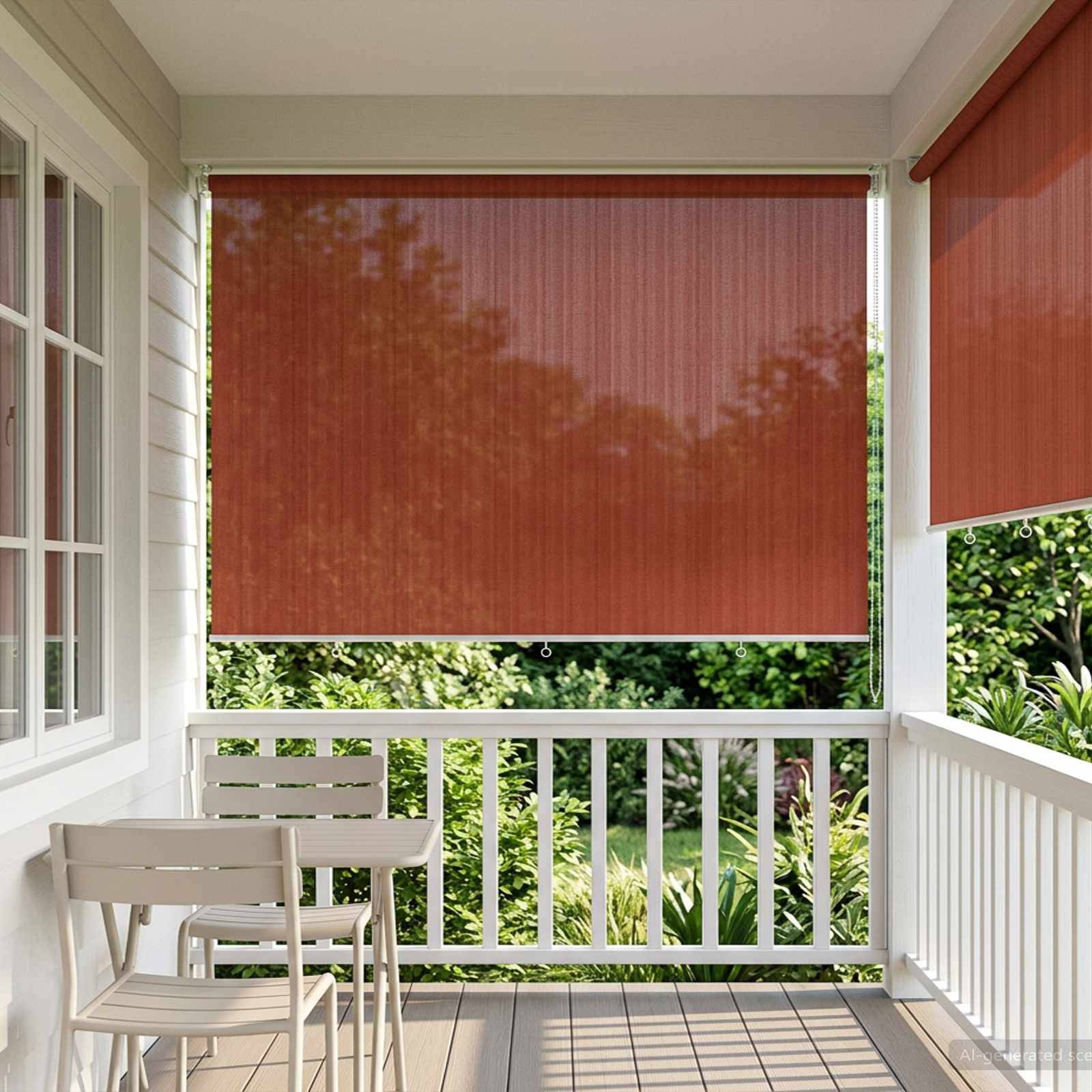 vidaXL Außenrollo 90% UV-Block Terrakotta 240 x 140 cm HDPE