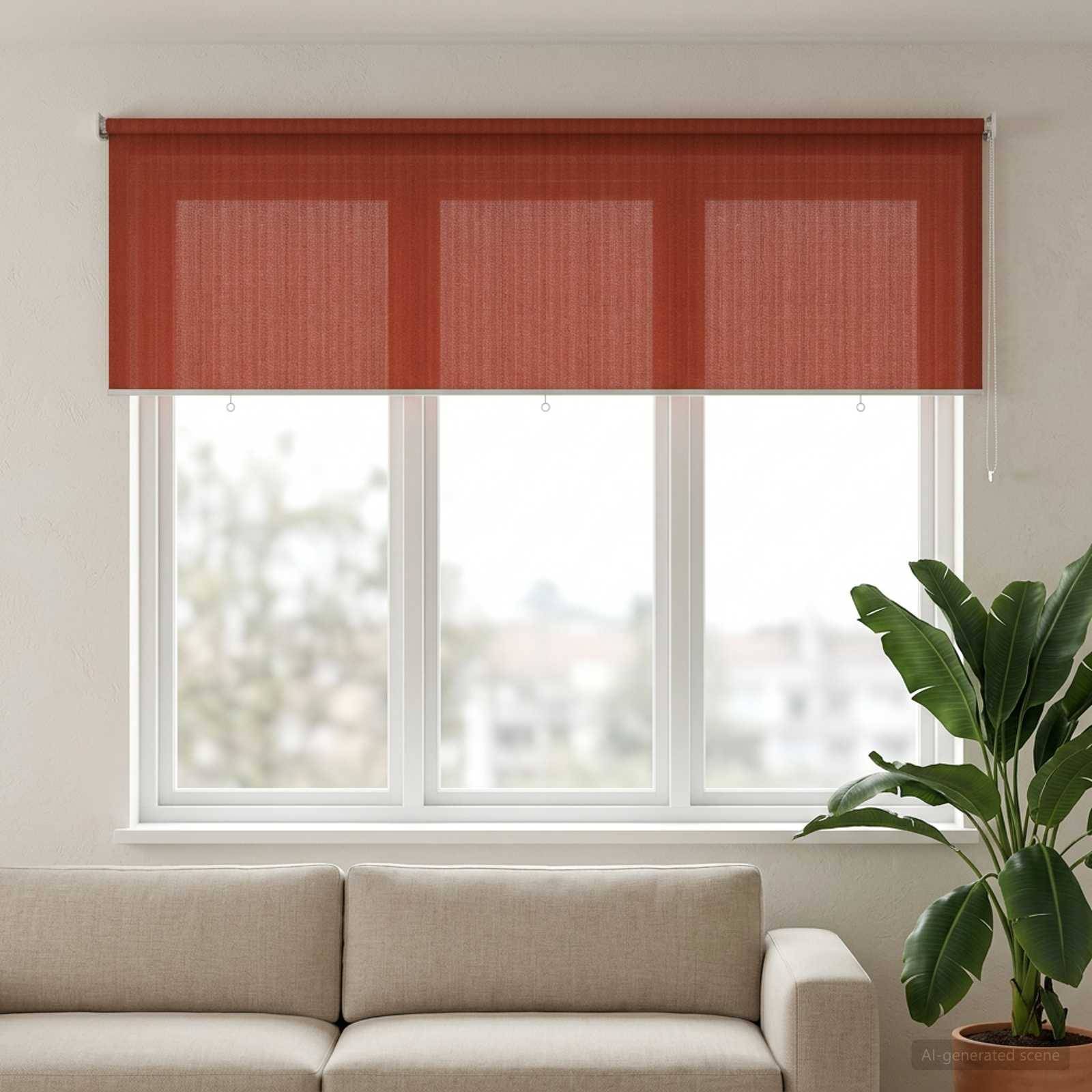 vidaXL Außenrollo 90% UV-Block Terrakotta 240 x 140 cm HDPE