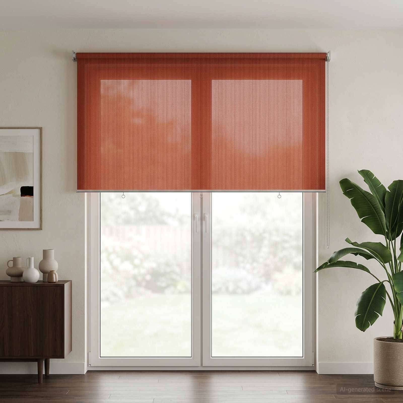 vidaXL Außenrollo 90% UV-Block Terrakotta 350 x 230 cm HDPE