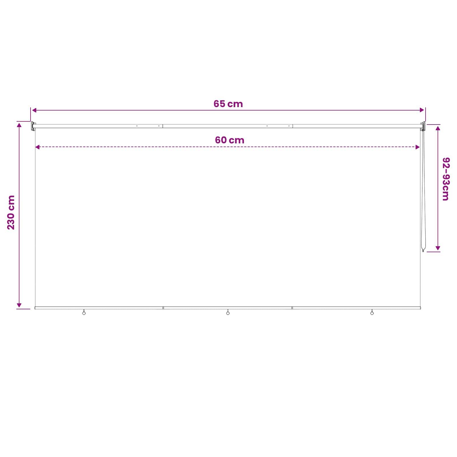 vidaXL Außenrollo 90% UV-Block Terrakotta 60 x 230 cm HDPE