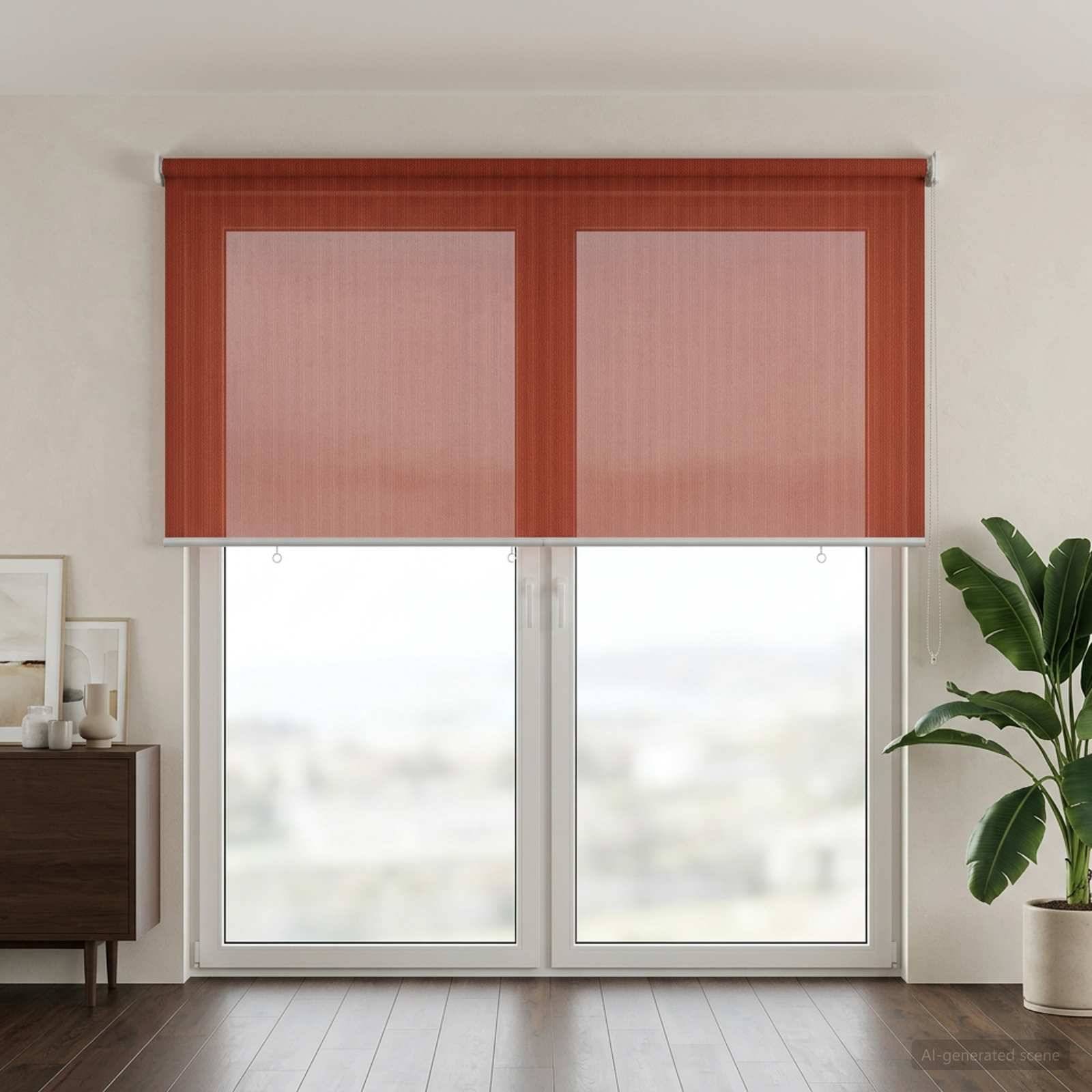 vidaXL Außenrollo 90% UV-Block Terrakotta 160 x 230 cm HDPE