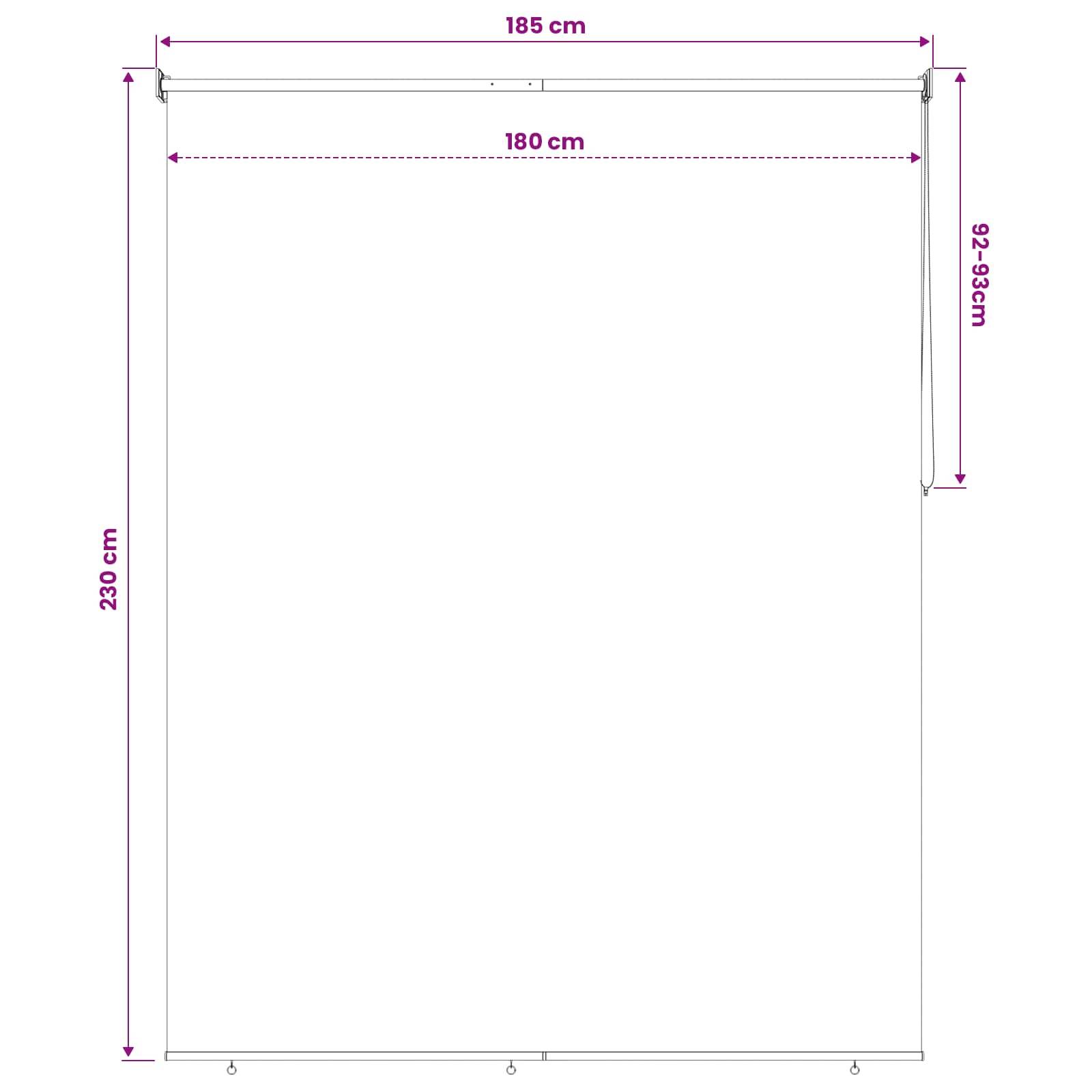 vidaXL Außenrollo 90% UV-Block Terrakotta 180 x 230 cm HDPE