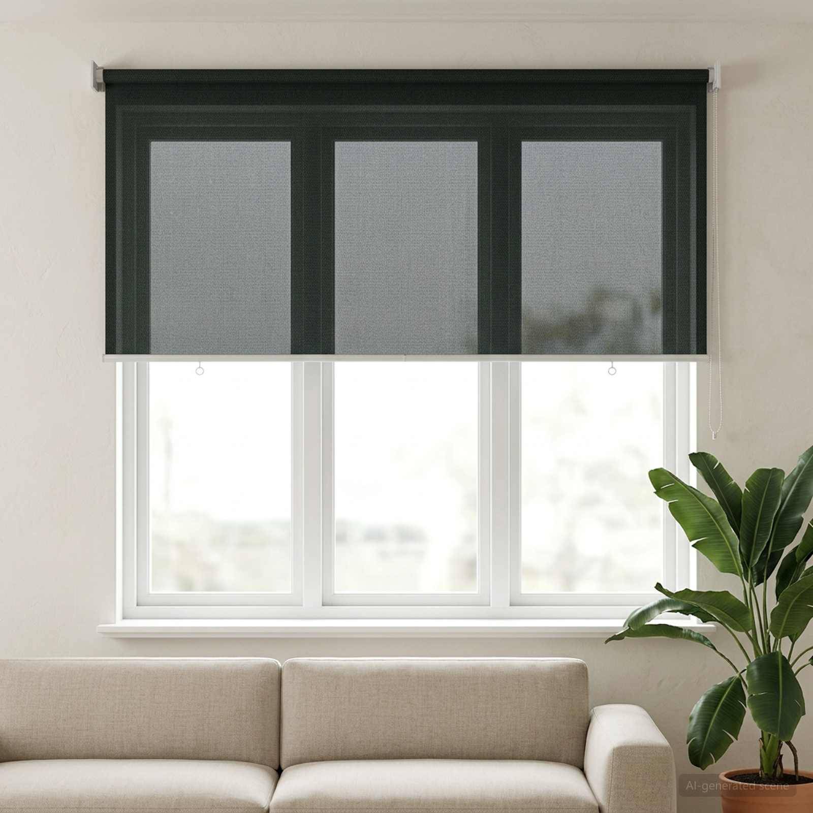 vidaXL Außenrollo 90% UV-Block Dunkelgrün 160 x 140 cm HDPE