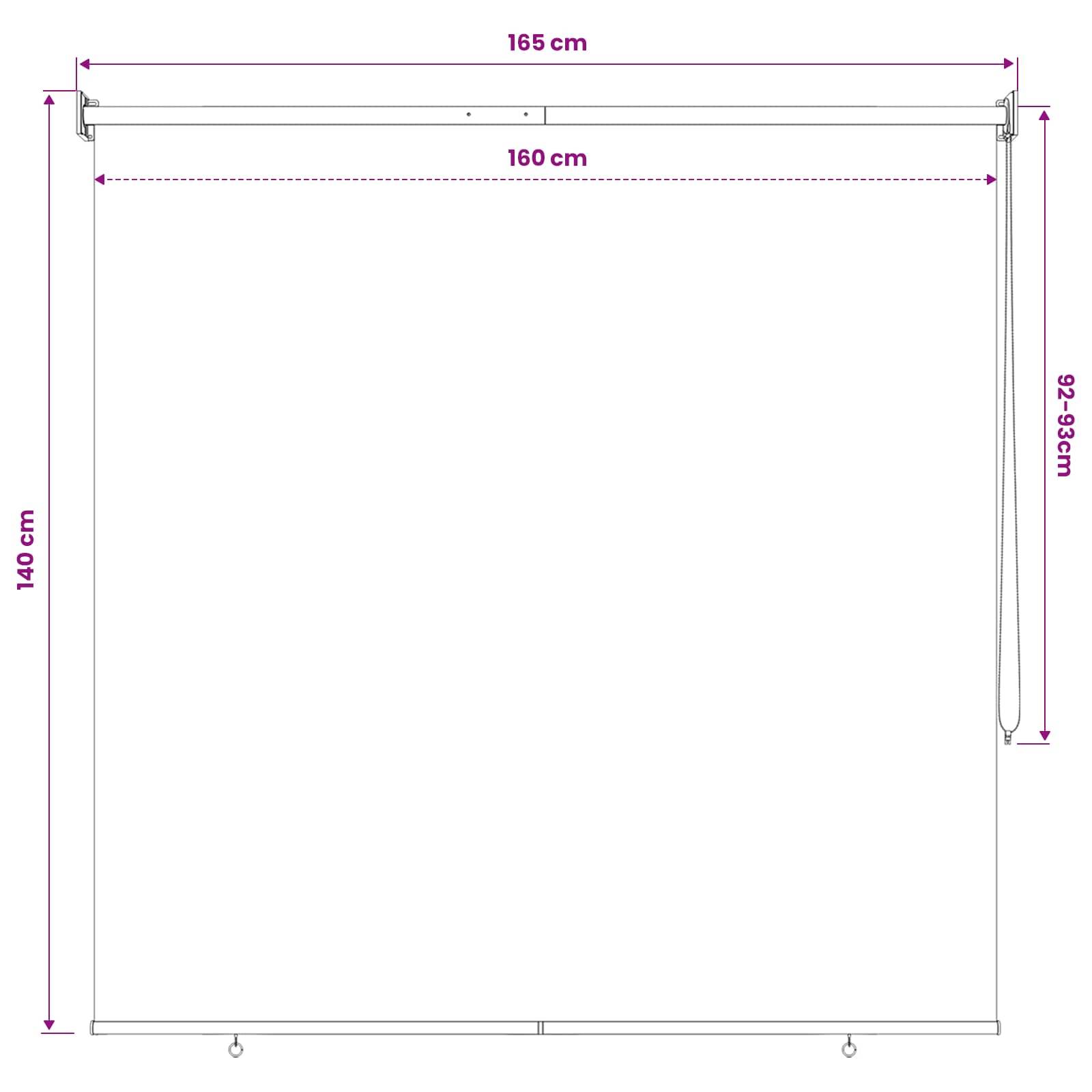 vidaXL Außenrollo 90% UV-Block Dunkelgrün 160 x 140 cm HDPE