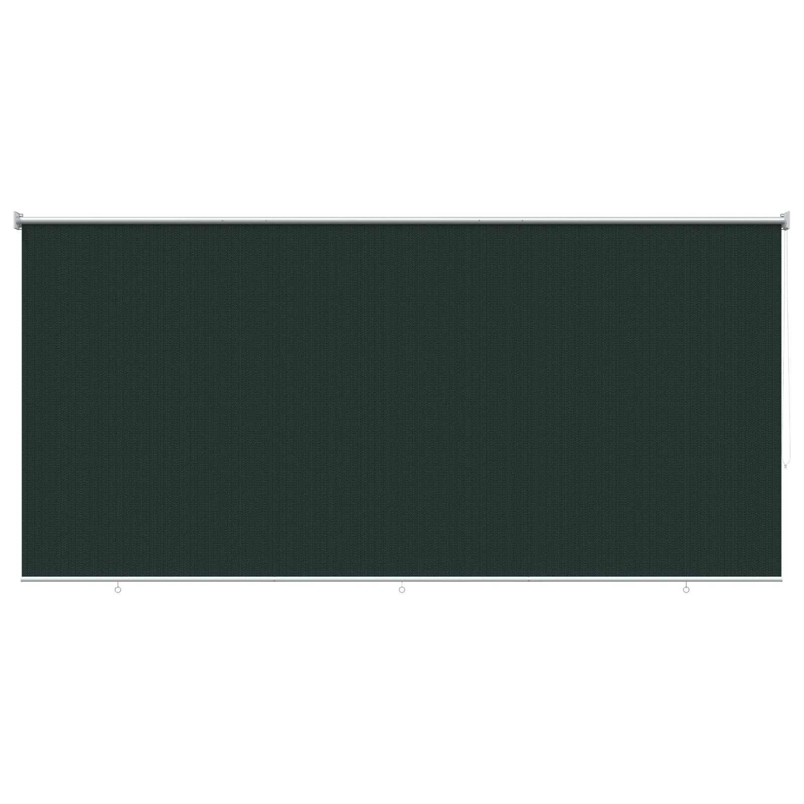 vidaXL Außenrollo 90% UV-Block Dunkelgrün 306 x 200 cm HDPE