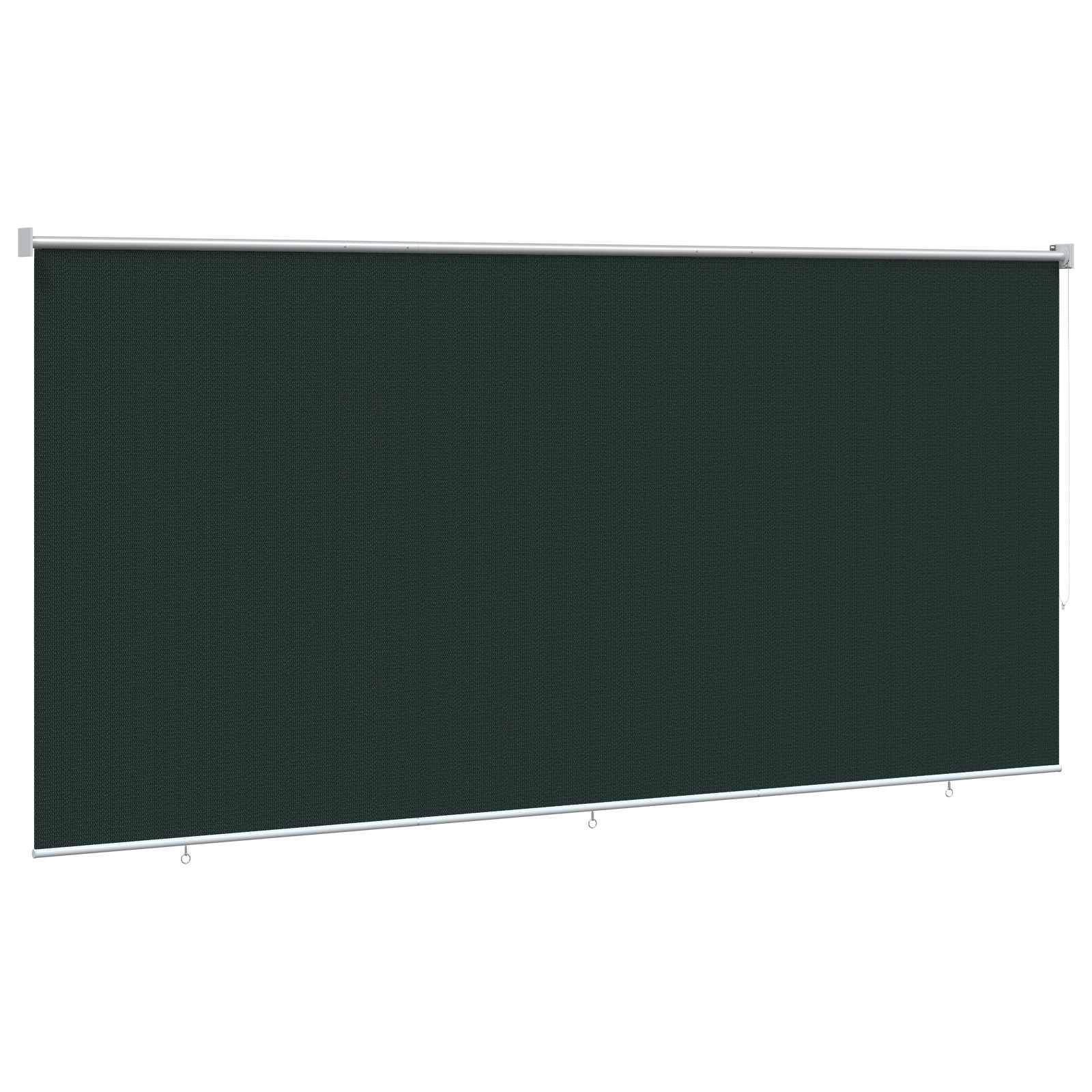 vidaXL Außenrollo 90% UV-Block Dunkelgrün 306 x 200 cm HDPE