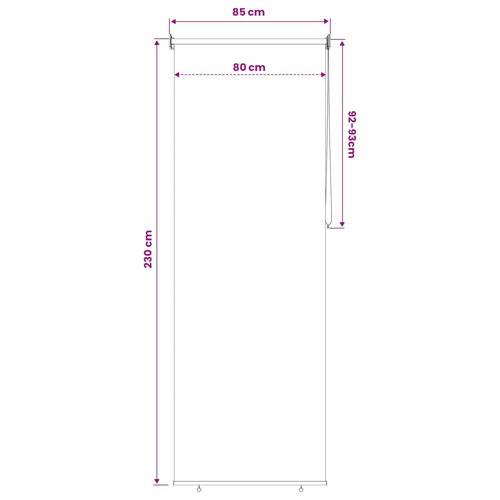 vidaXL Außenrollo 90% UV-Block Dunkelgrün 80 x 230 cm HDPE