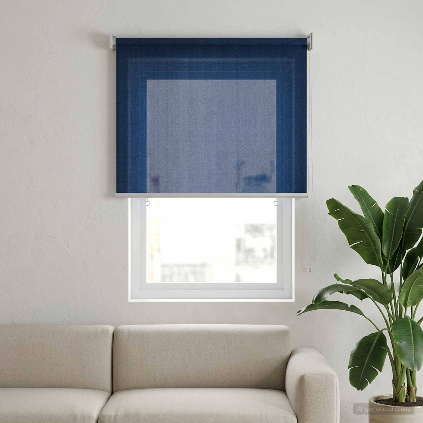 vidaXL Außenrollo 90% UV-Block Blau 80 x 140 cm HDPE