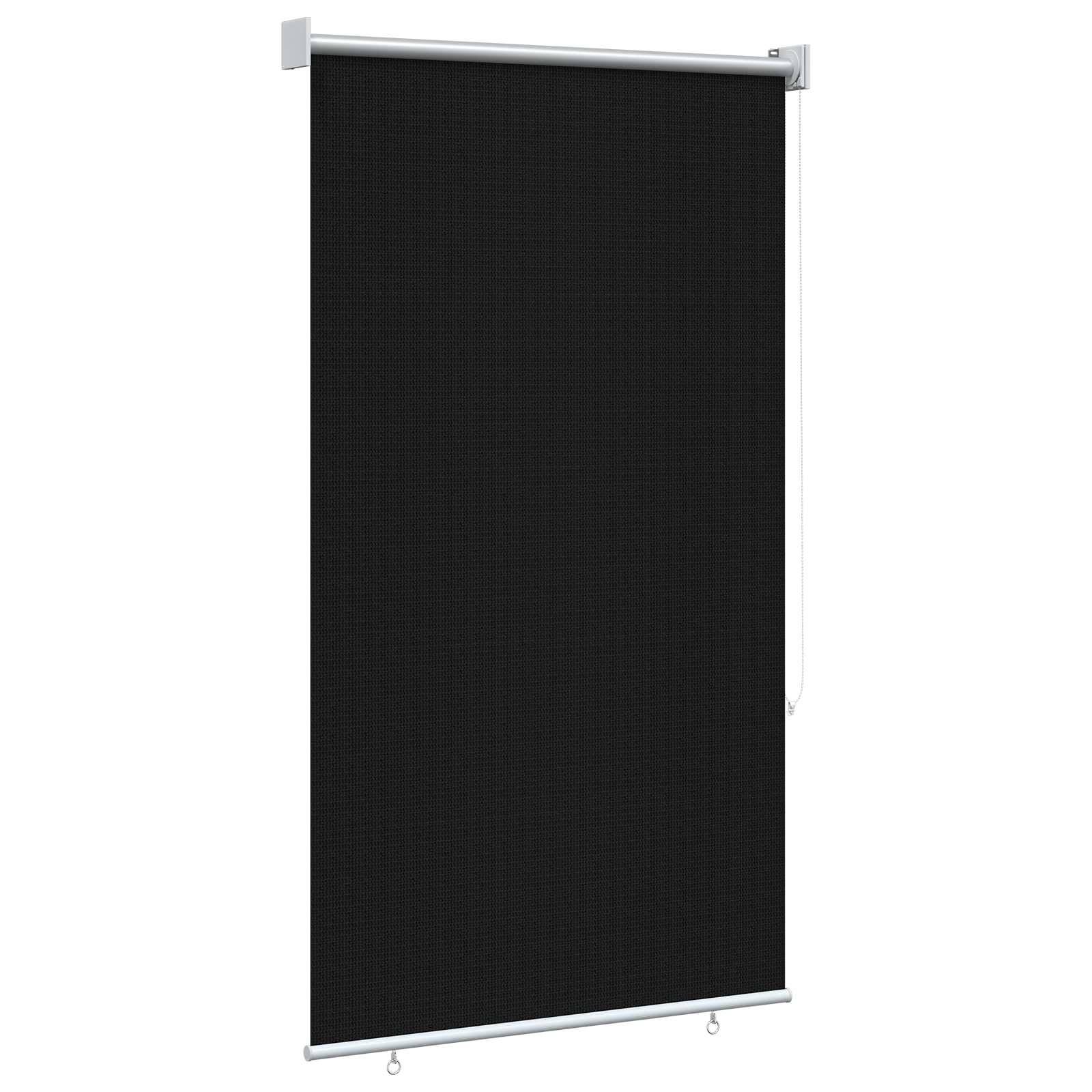 vidaXL Außenrollo 90% UV-Block Schwarz 80 x 140 cm HDPE