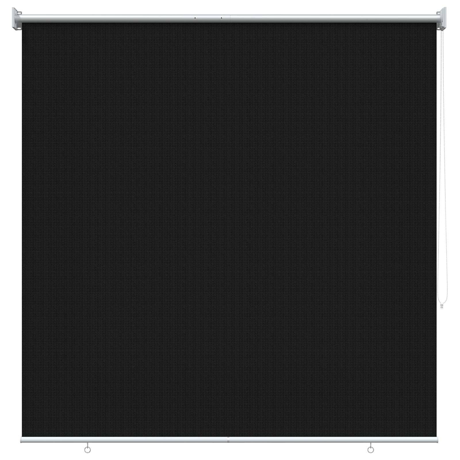 vidaXL Außenrollo 90% UV-Block Schwarz 140 x 140 cm HDPE