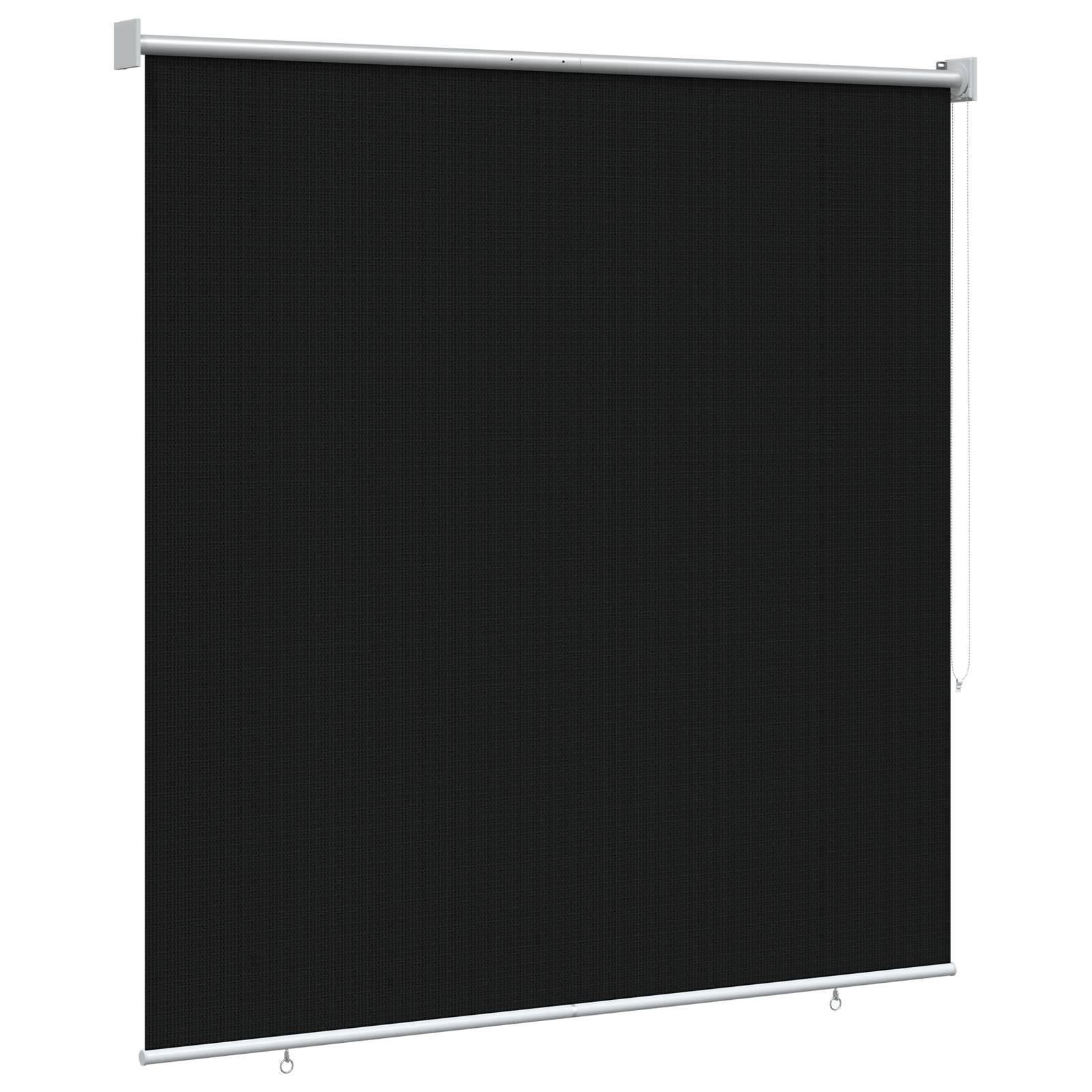 vidaXL Außenrollo 90% UV-Block Schwarz 140 x 140 cm HDPE
