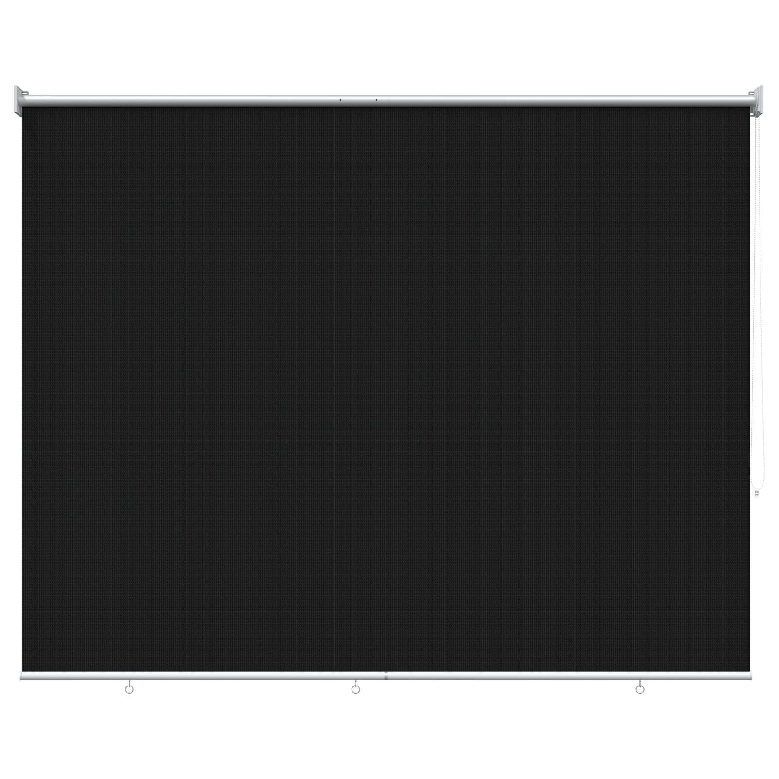 vidaXL Außenrollo 90% UV-Block Schwarz 200 x 140 cm HDPE