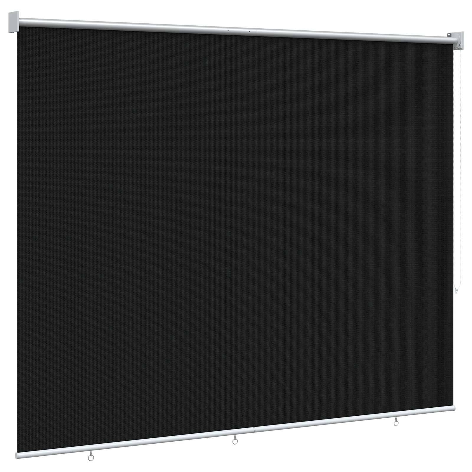 vidaXL Außenrollo 90% UV-Block Schwarz 200 x 140 cm HDPE