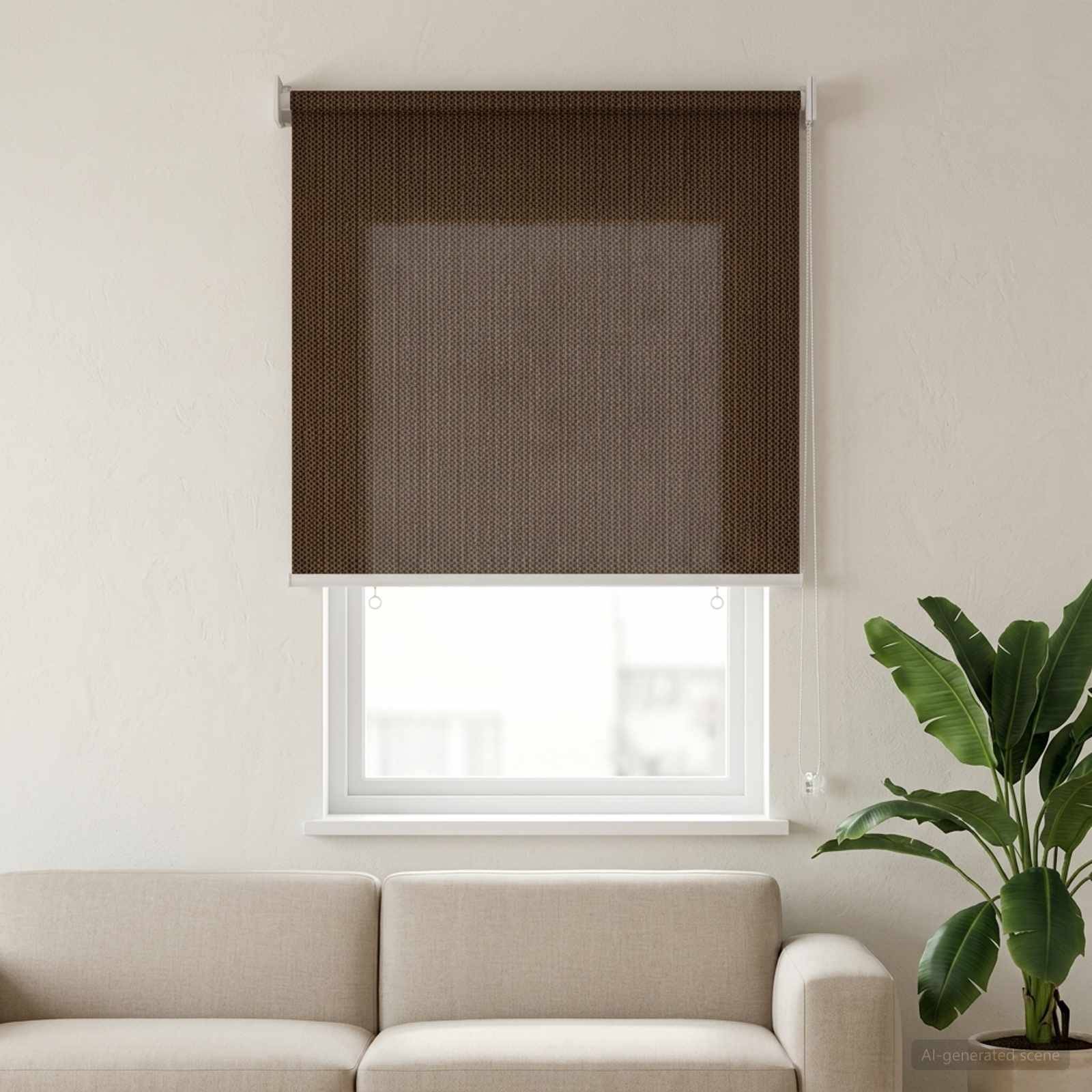 vidaXL Außenrollo 90% UV-Block Braun 60 x 140 cm HDPE