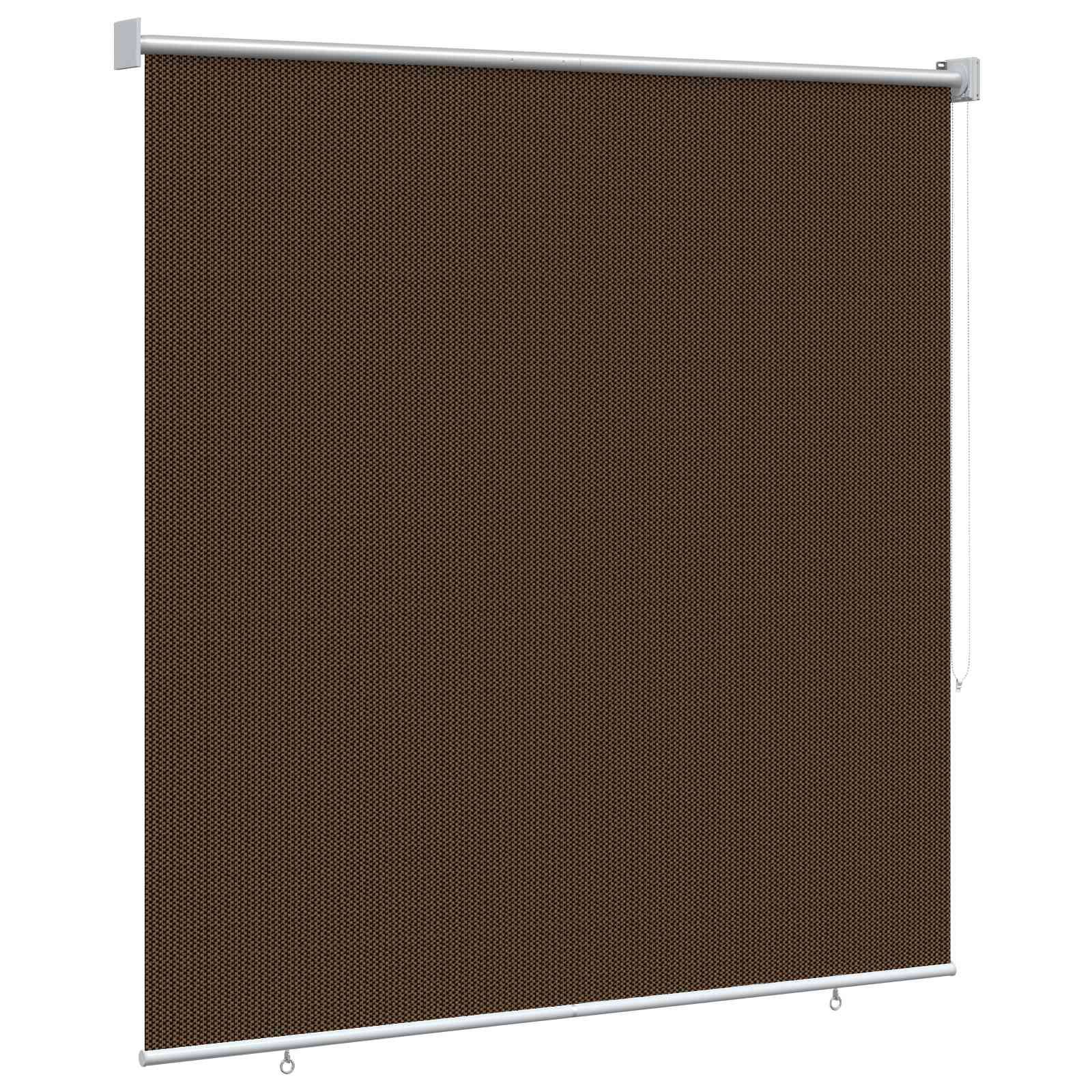 vidaXL Außenrollo 90% UV-Block Braun 140 x 140 cm HDPE