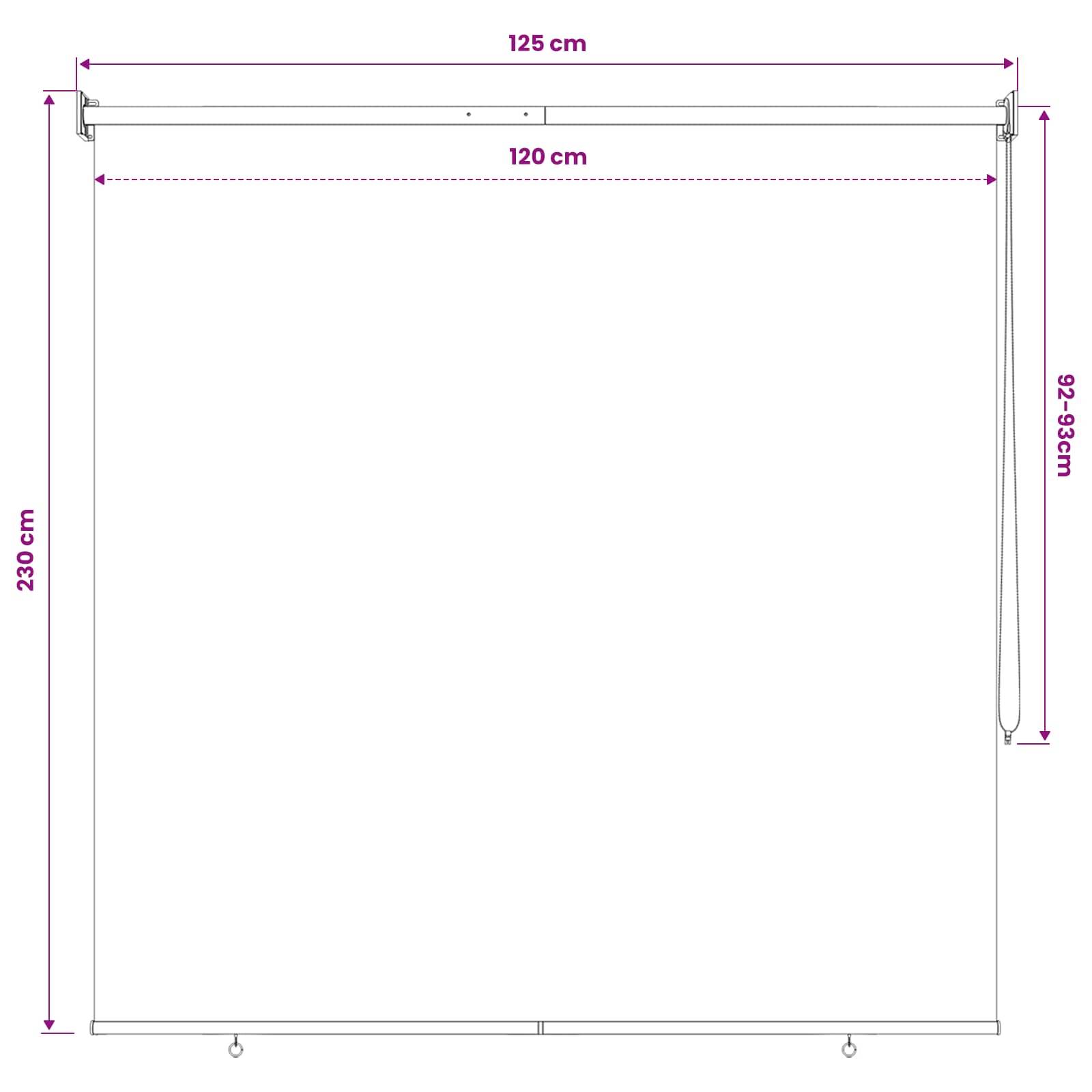 vidaXL Außenrollo 90% UV-Block Braun 120 x 230 cm HDPE