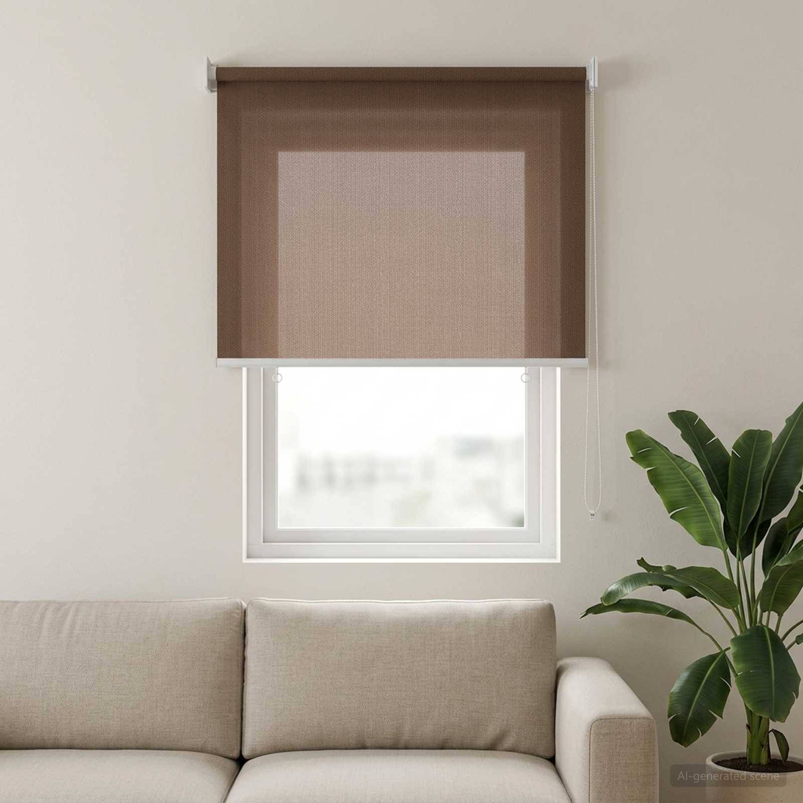 vidaXL Außenrollo 90% UV-Block Taupe 60 x 140 cm HDPE