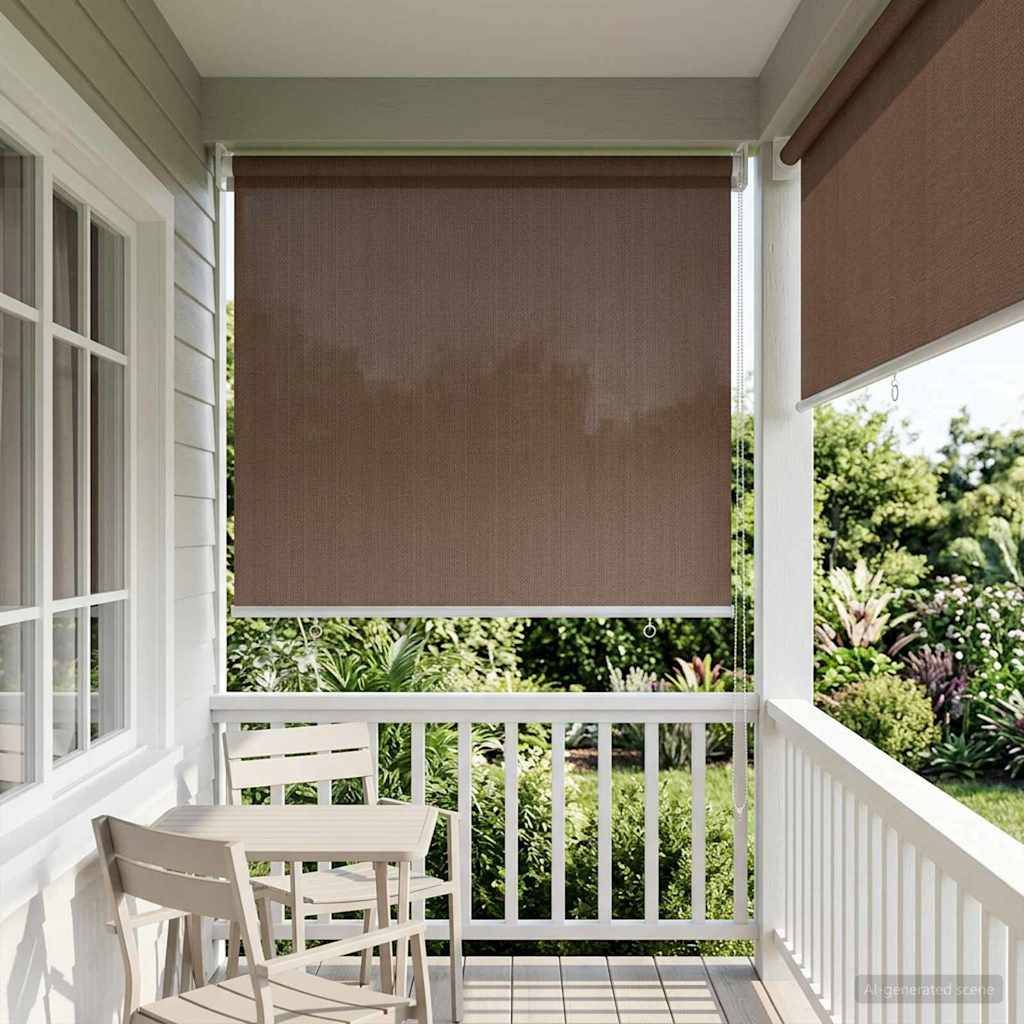 vidaXL Außenrollo 90% UV-Block Taupe 80 x 140 cm HDPE