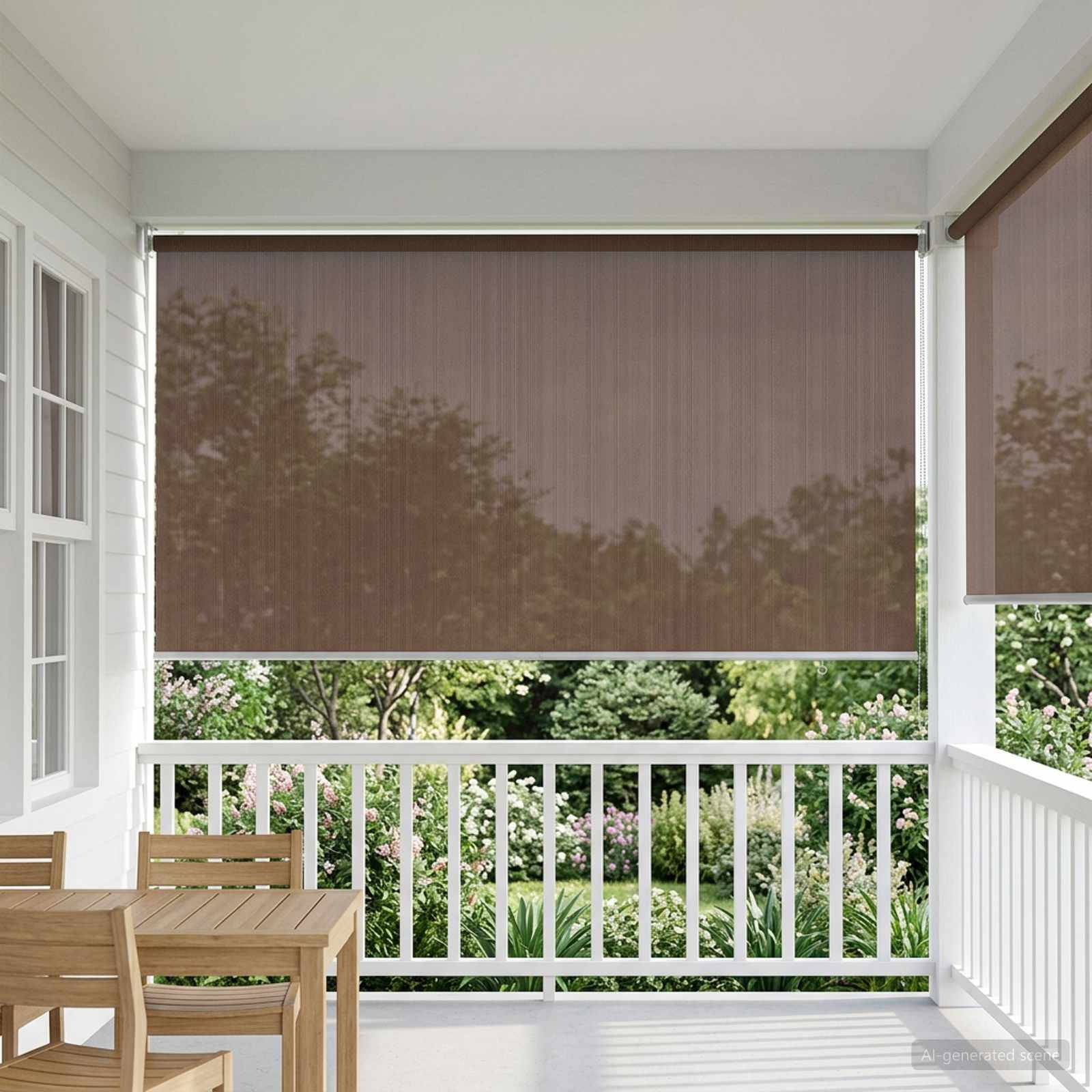 vidaXL Außenrollo 90% UV-Block Taupe 180 x 140 cm HDPE