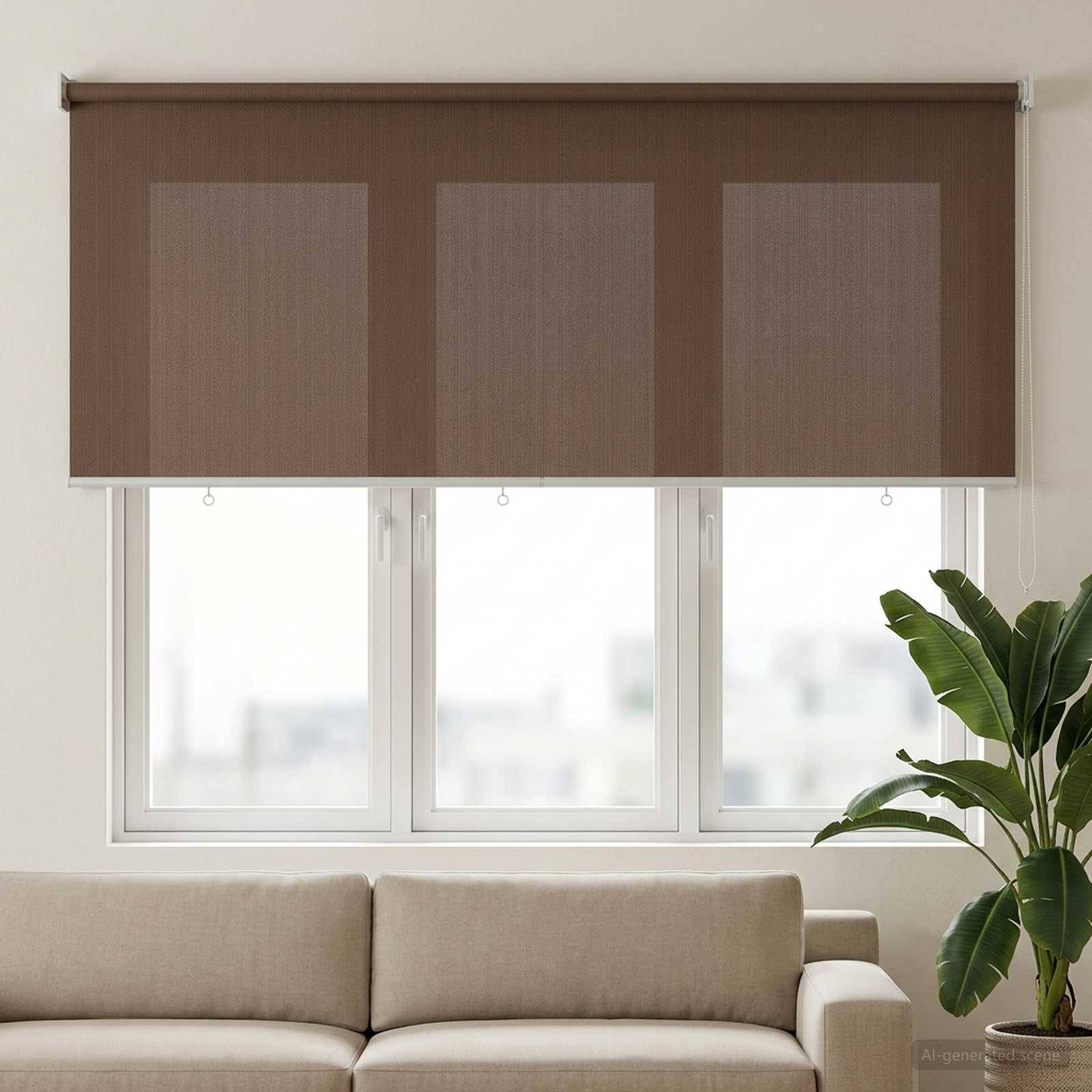 vidaXL Außenrollo 90% UV-Block Taupe 120 x 140 cm HDPE
