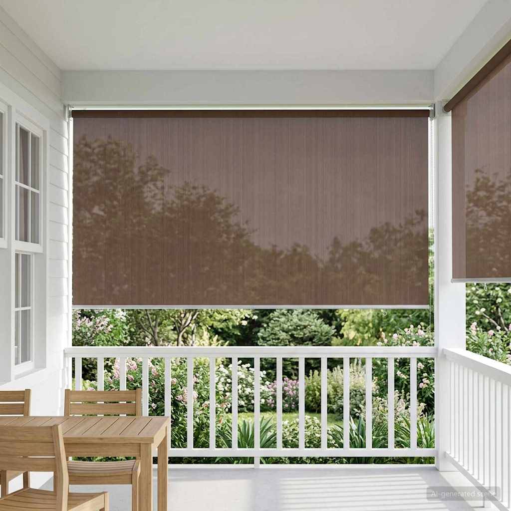 vidaXL Außenrollo 90% UV-Block Taupe 180 x 140 cm HDPE