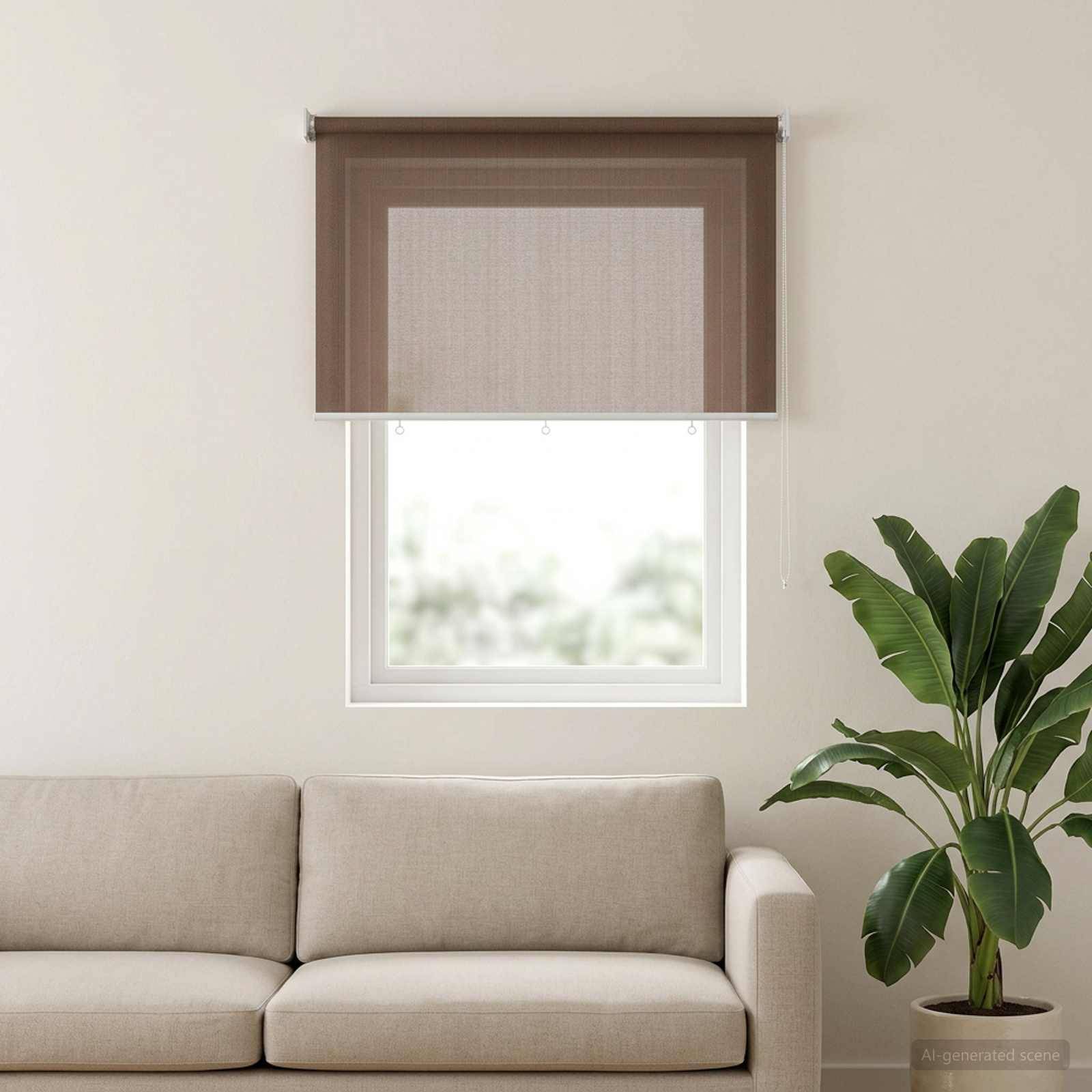 vidaXL Außenrollo 90% UV-Block Taupe 220 x 140 cm HDPE