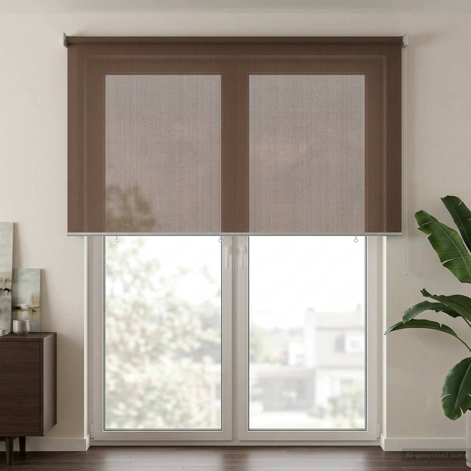 vidaXL Außenrollo 90% UV-Block Taupe 140 x 230 cm HDPE