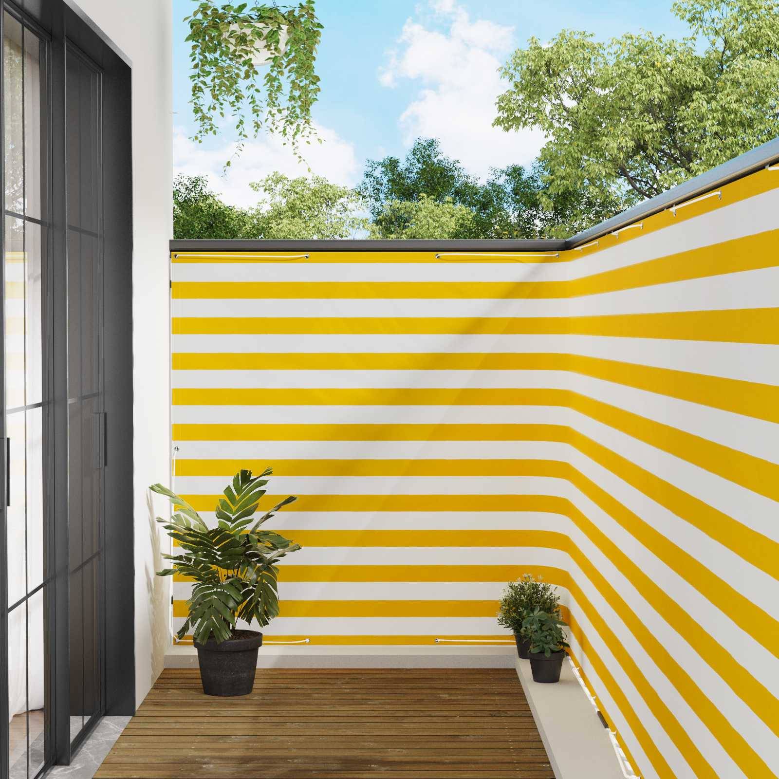 vidaXL Balkon Sichtschutz 150 x 700 cm Stoff mit PU-Beschichtung