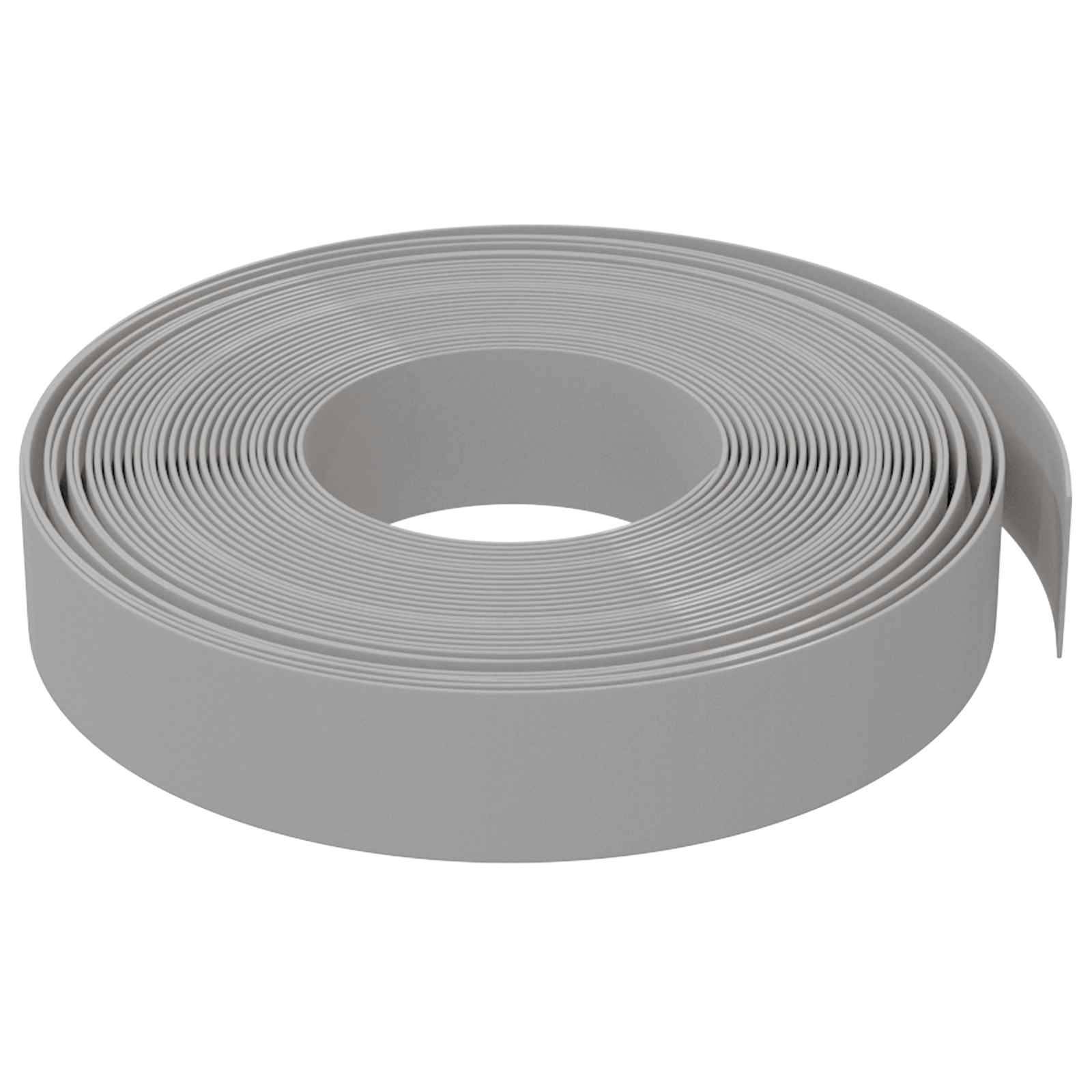 vidaXL Gartenumrandung 25 m 10 cm PE Grau
