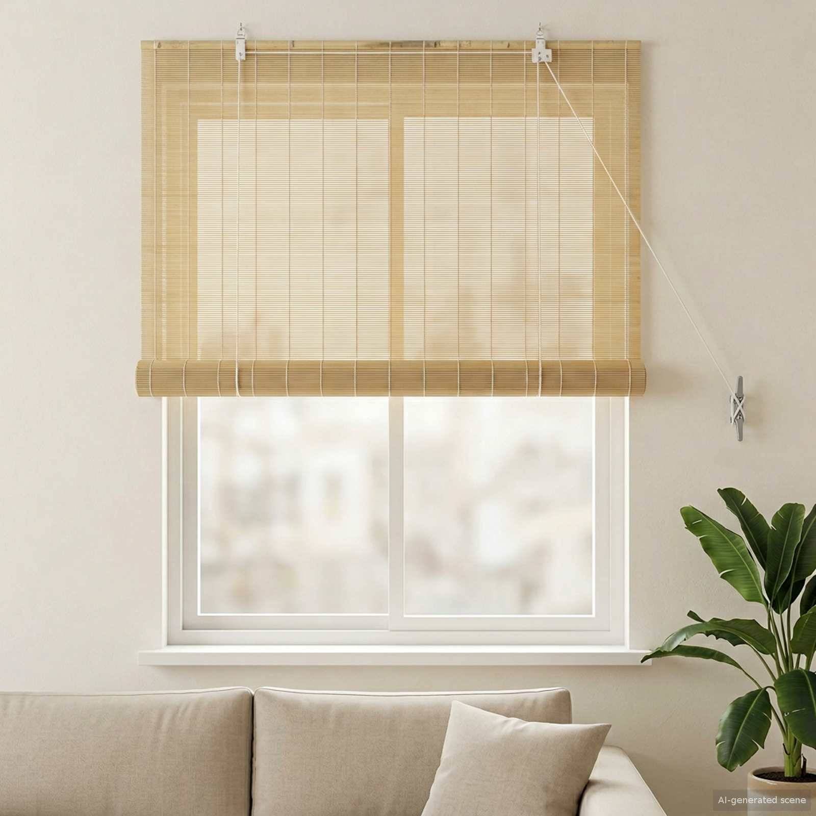 vidaXL Rollo Natur 90 x 160 cm Bambus