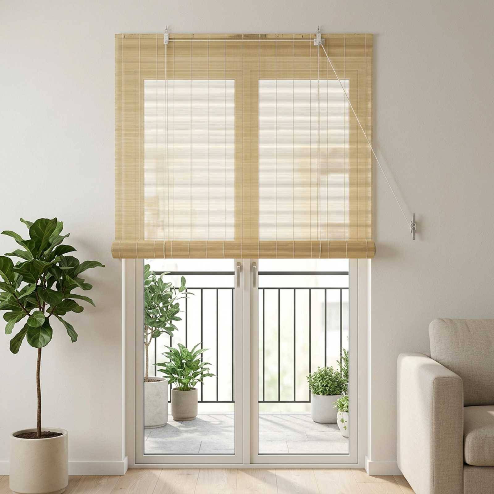vidaXL Rollo Natur 90 x 220 cm Bambus