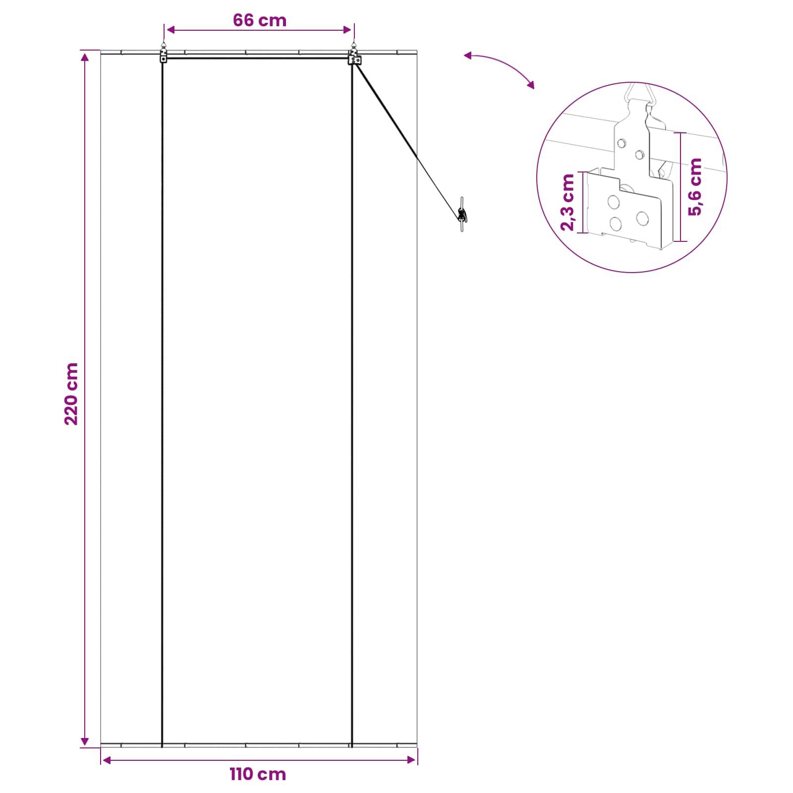 vidaXL Rollo Natur 110 x 220 cm Bambus