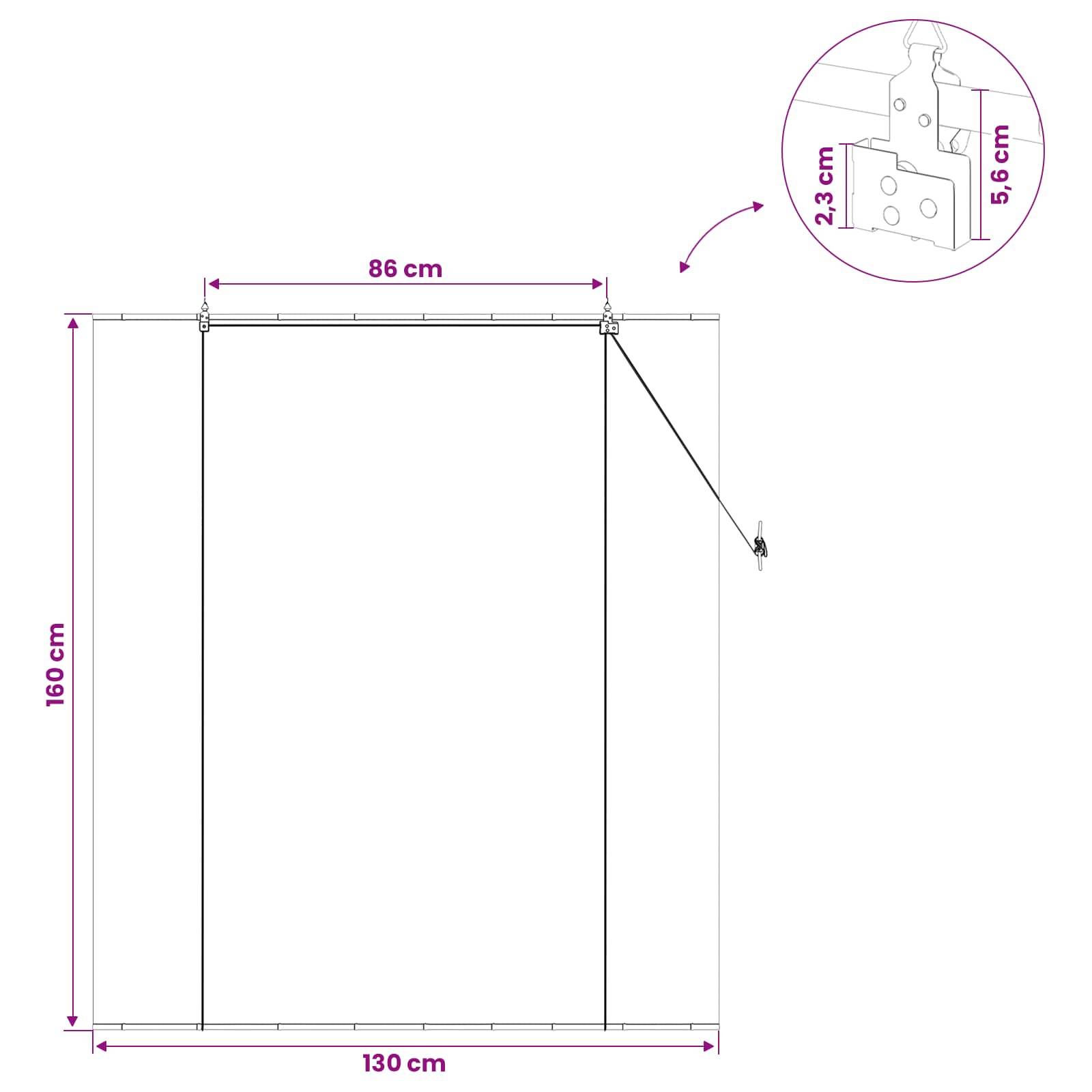 vidaXL Rollo Braun 130 x 160 cm Bambus