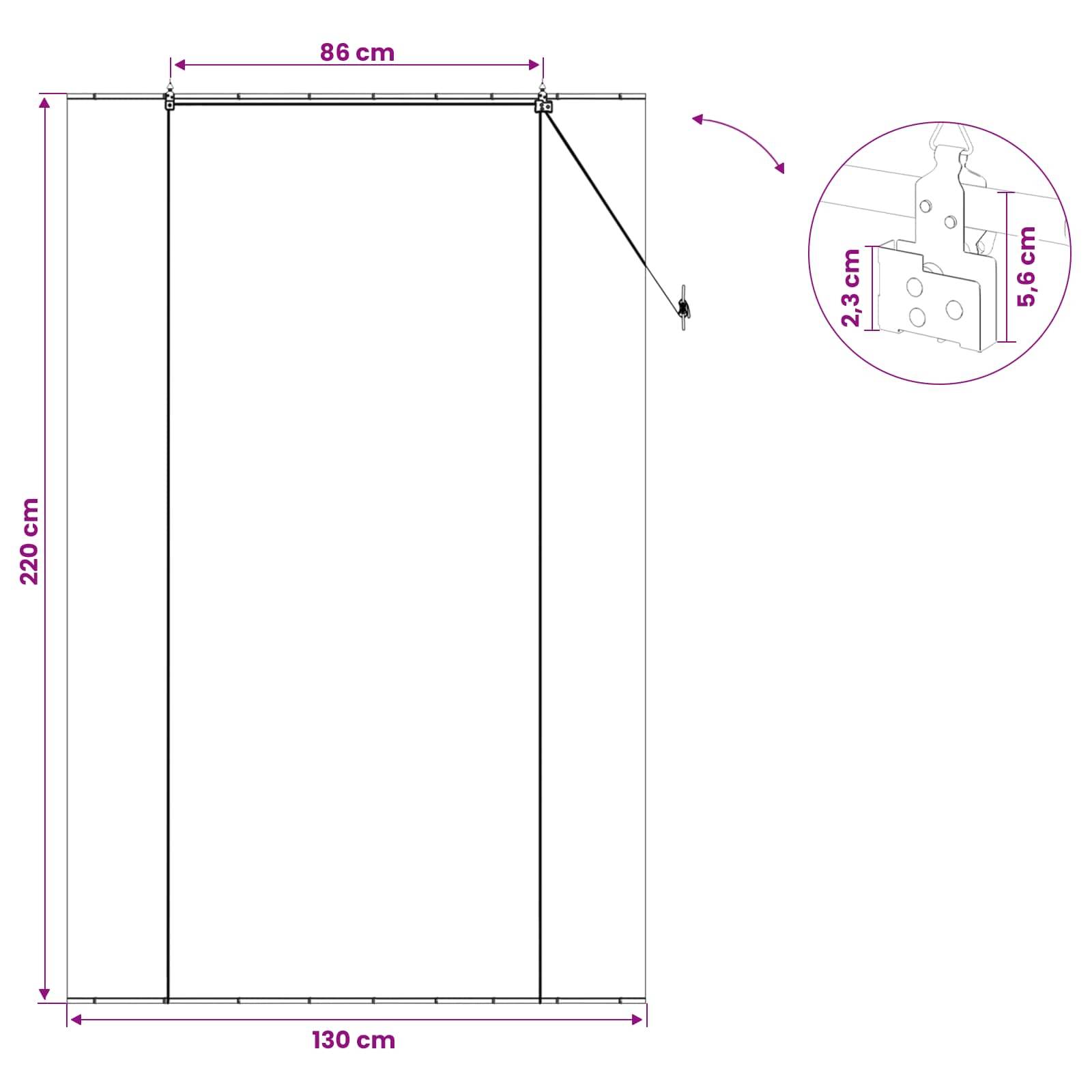 vidaXL Rollo Grau 130 x 220 cm Bambus