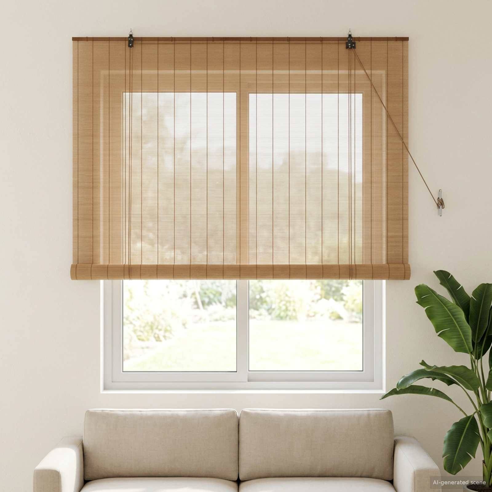 vidaXL Rollo Braun 130 x 160 cm Bambus