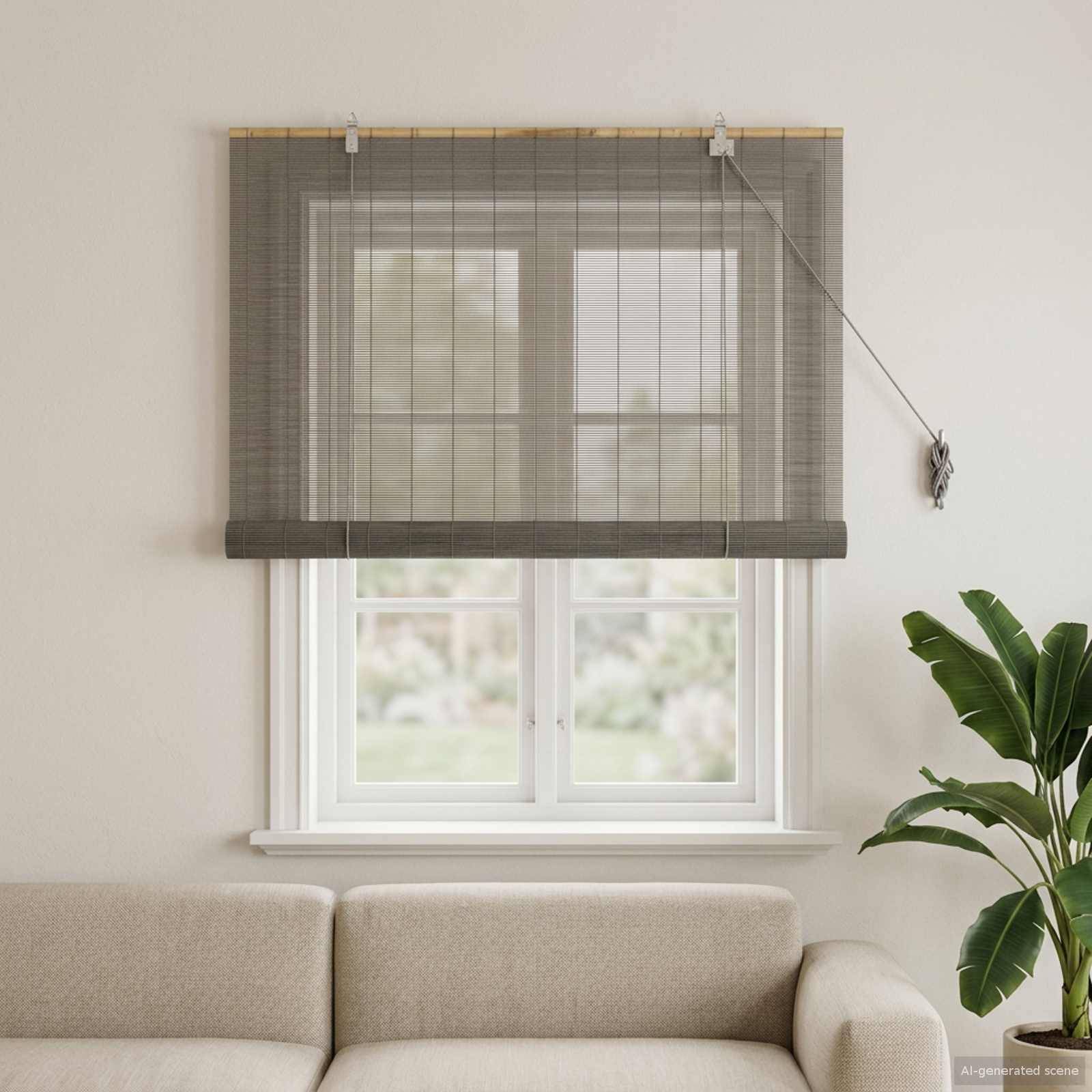 vidaXL Rollo Grau 80 x 160 cm Bambus