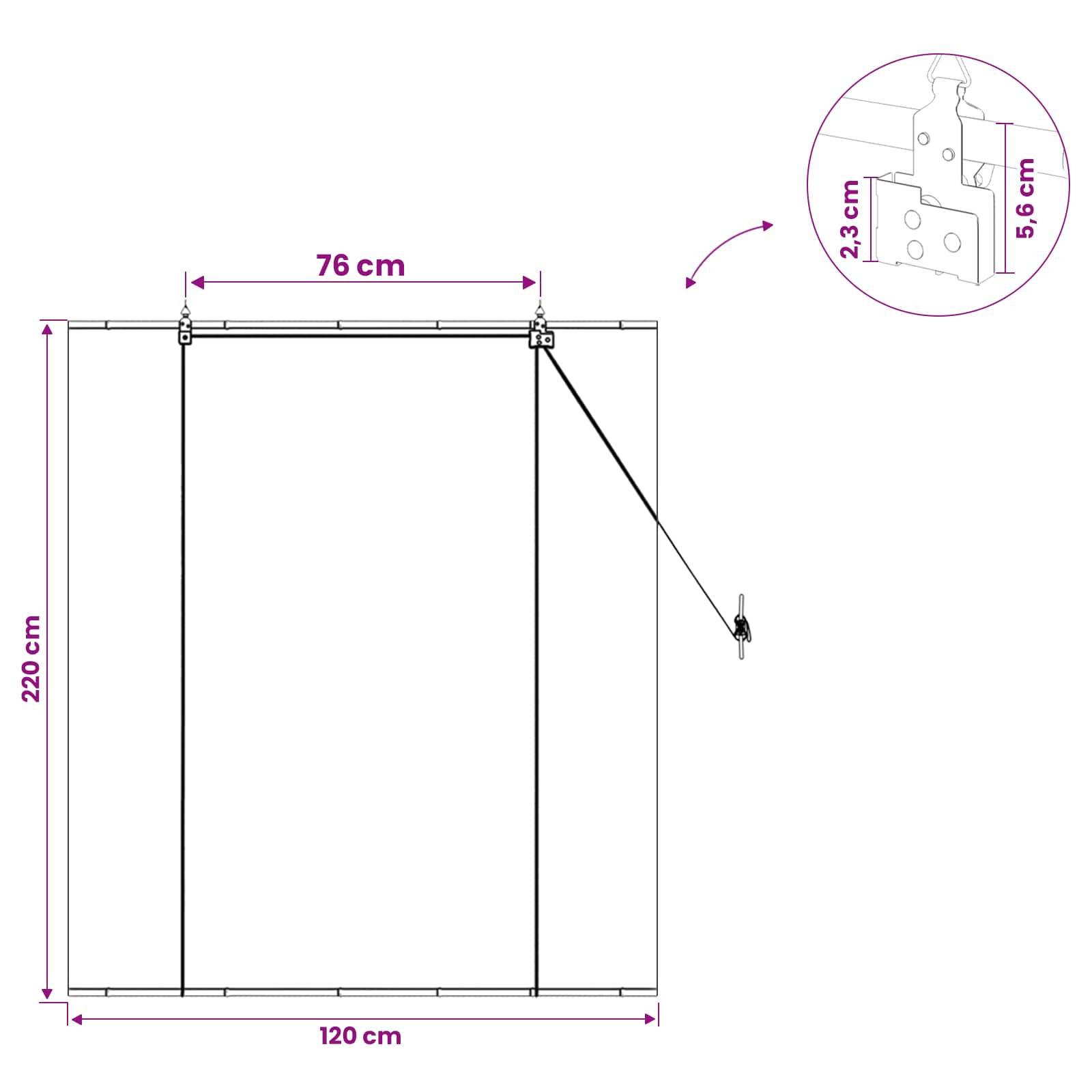 vidaXL Rollo Grau 120 x 160 cm Bambus